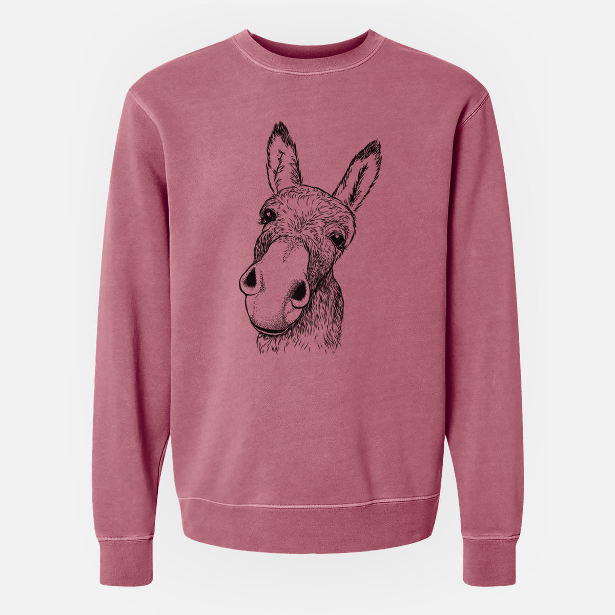 Bare Jenny the Donkey - Unisex Pigment Dyed Crew Sweatshirt