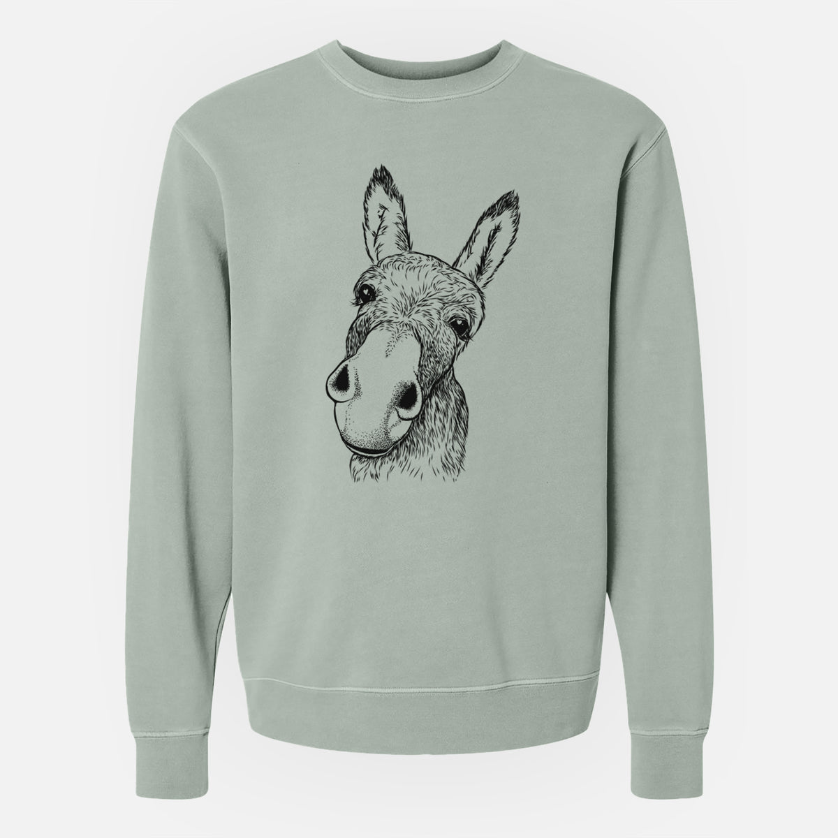 Bare Jenny the Donkey - Unisex Pigment Dyed Crew Sweatshirt