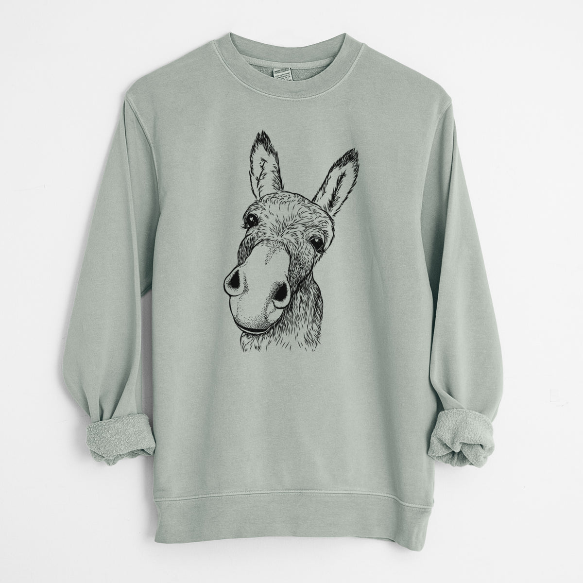 Bare Jenny the Donkey - Unisex Pigment Dyed Crew Sweatshirt