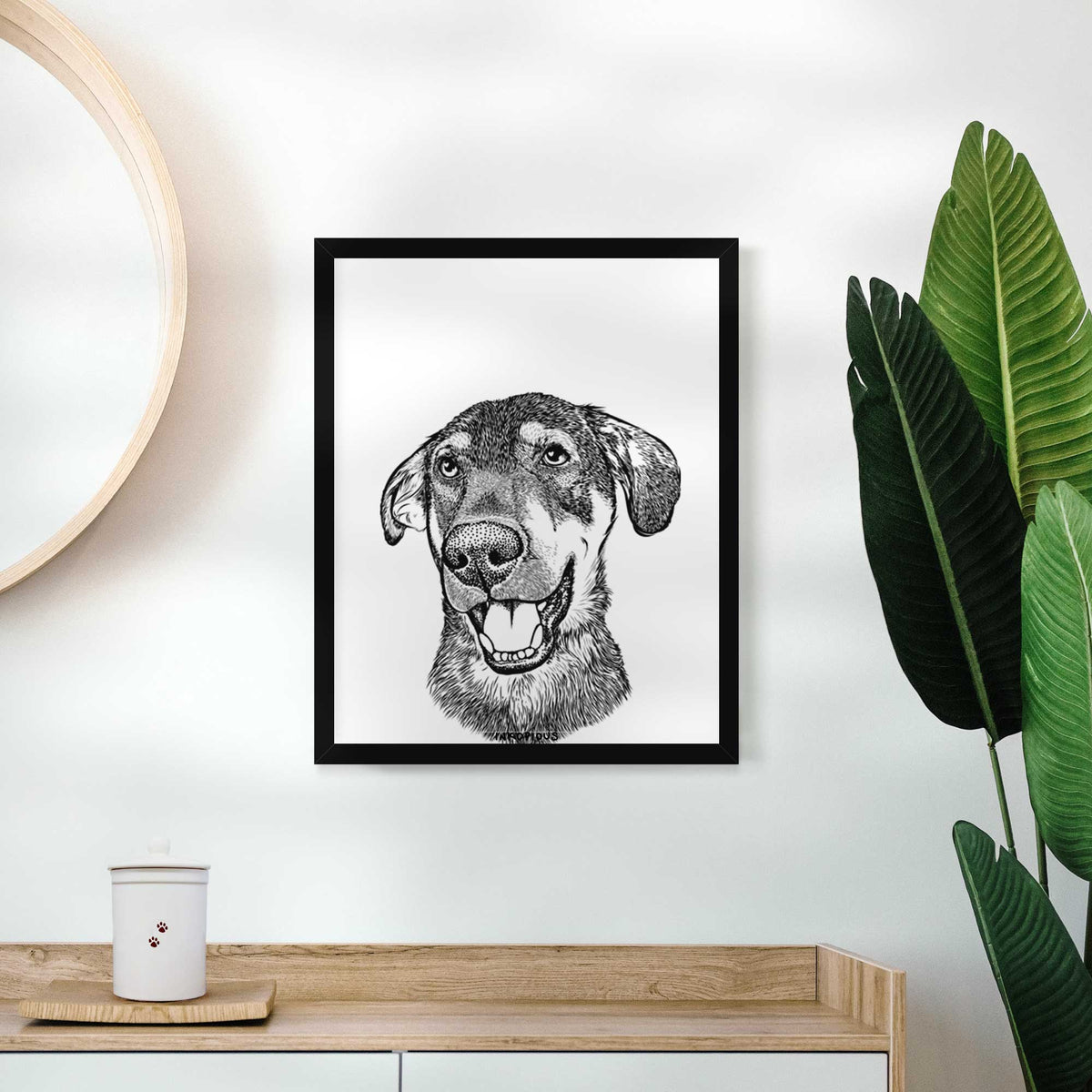 Jet the Mixed Breed Art Print