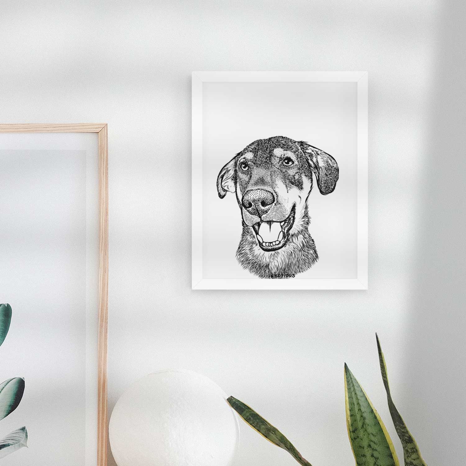 Jet the Mixed Breed Art Print