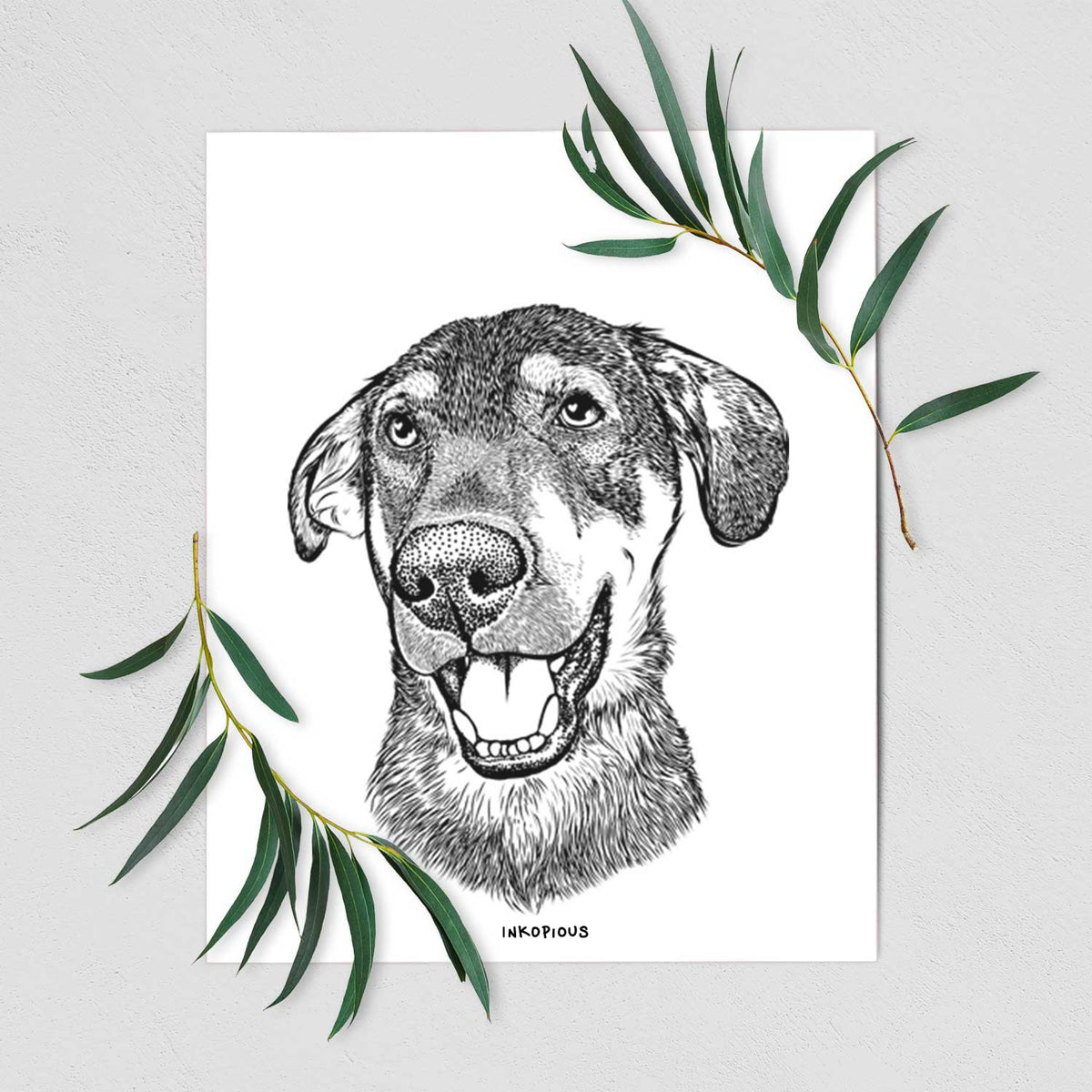 Jet the Mixed Breed Art Print
