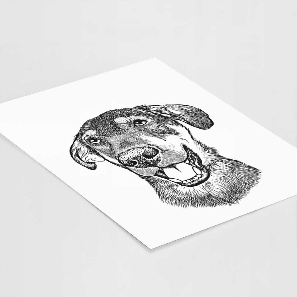 Jet the Mixed Breed Art Print