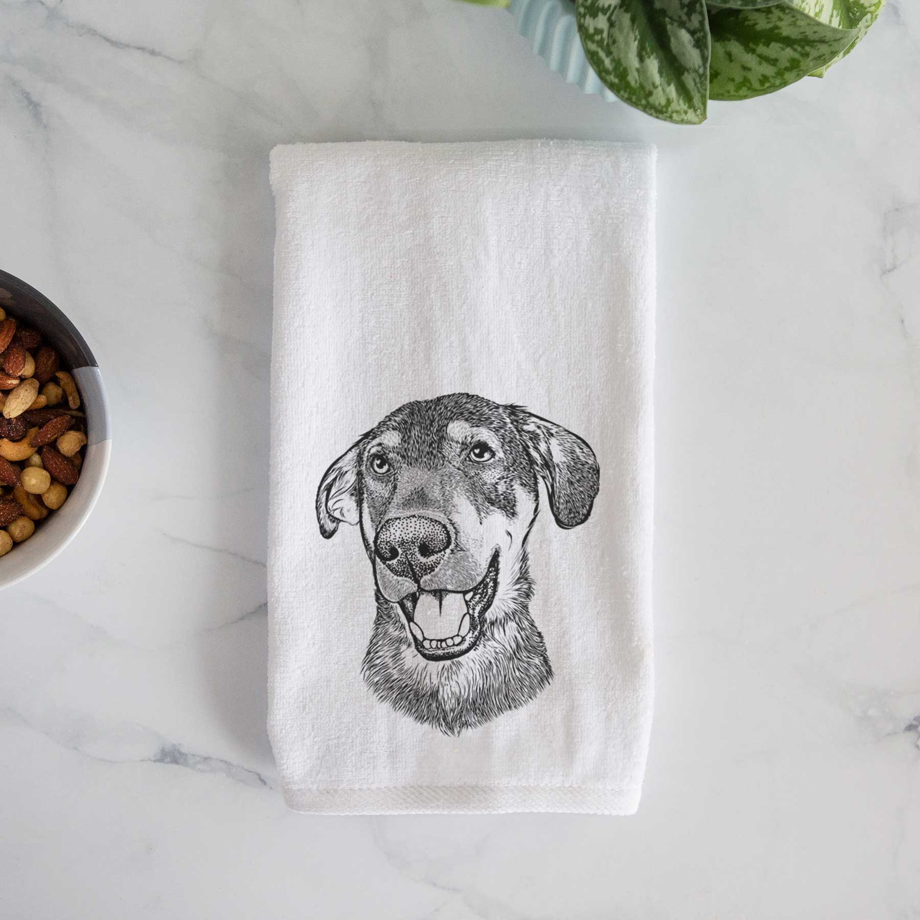 Jet the Mixed Breed Decorative Hand Towel