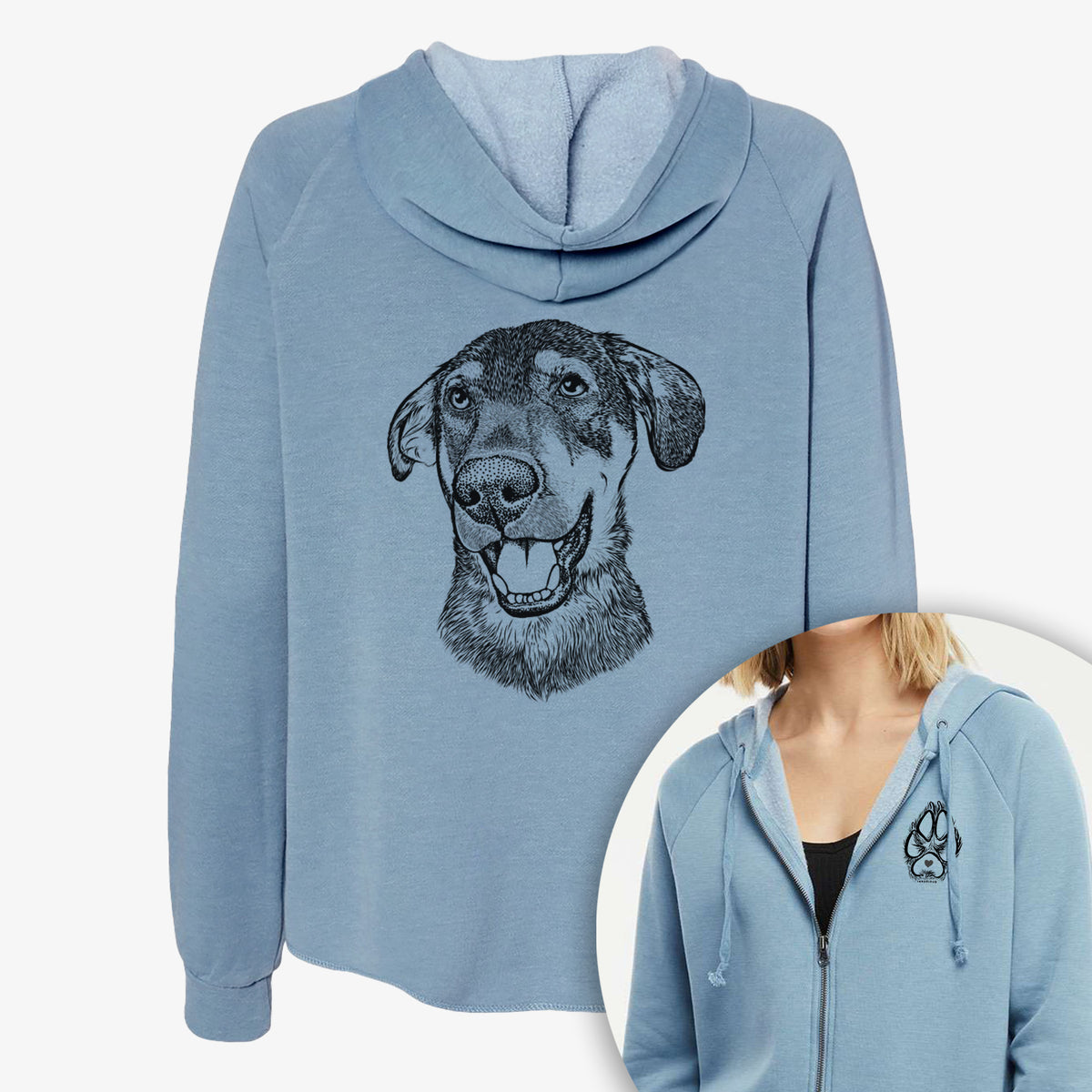 Jet the Mixed Breed - Women's Cali Wave Zip-Up Sweatshirt
