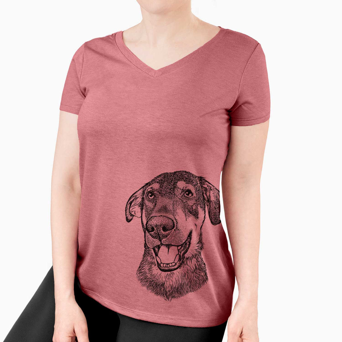 Bare Jet the Mixed Breed - Women's V-neck Shirt