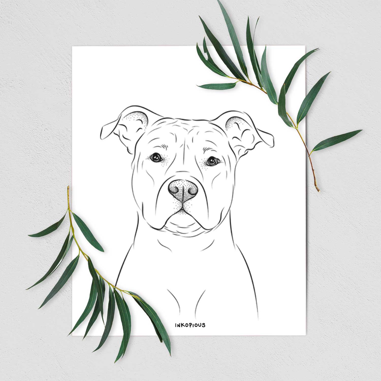 Jethro the American Staffordshire Terrier Art Print