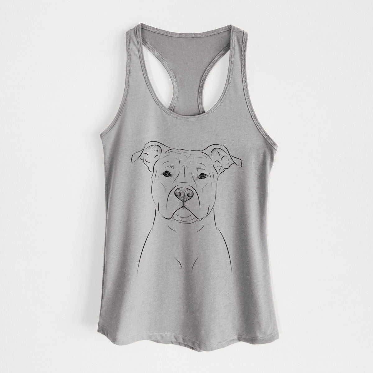 Jethro the American Staffordshire Terrier - Women&#39;s Racerback Tanktop