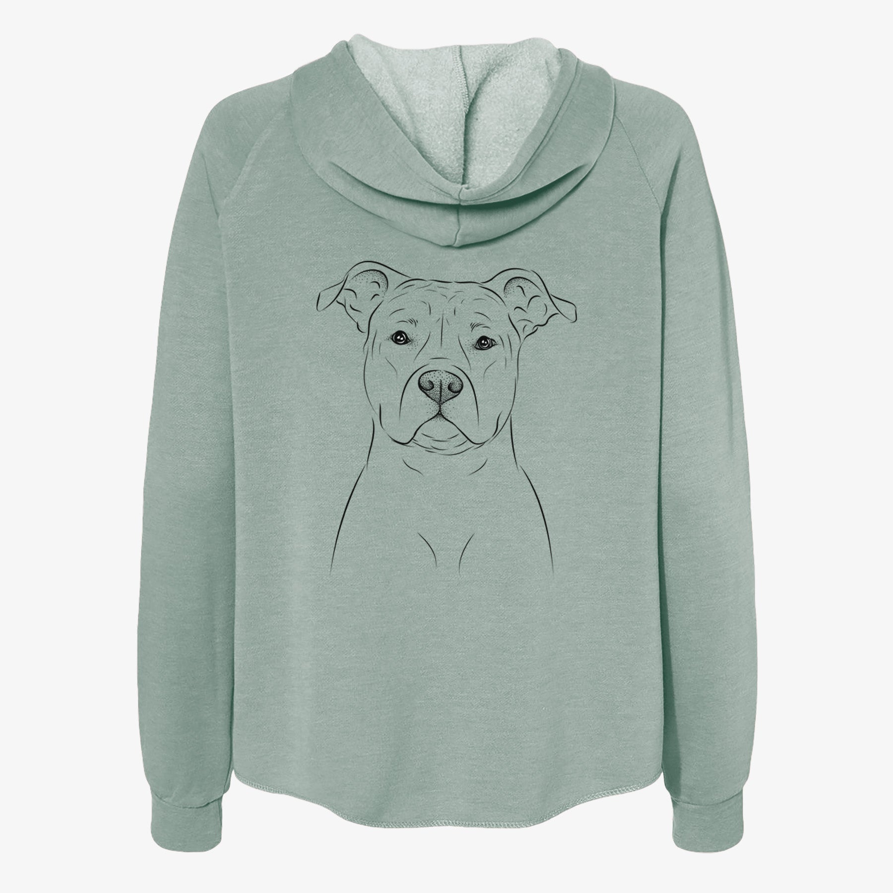 Jethro the American Staffordshire Terrier - Women's Cali Wave Zip-Up Sweatshirt