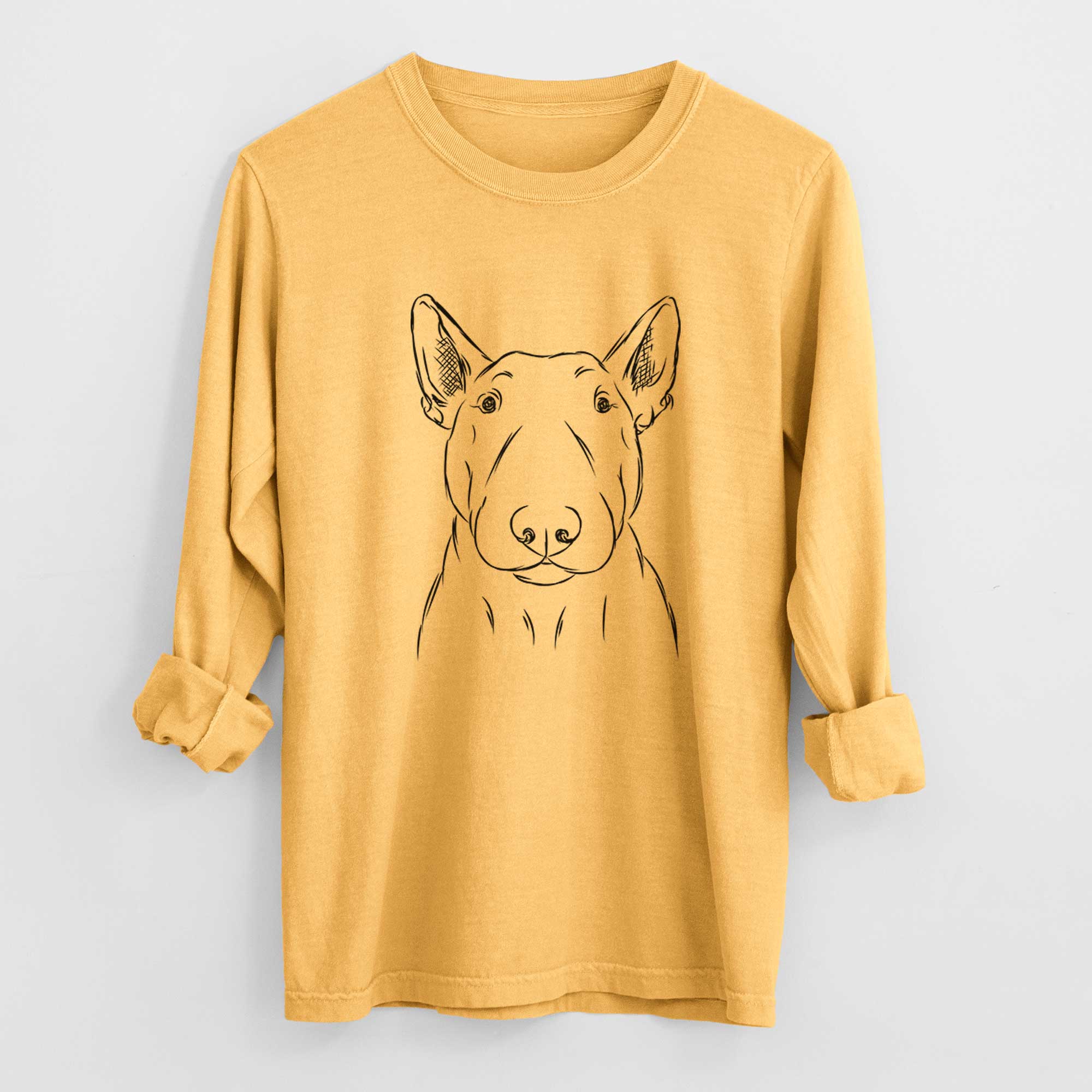 Bare Jett the Bull Terrier - Heavyweight 100% Cotton Long Sleeve