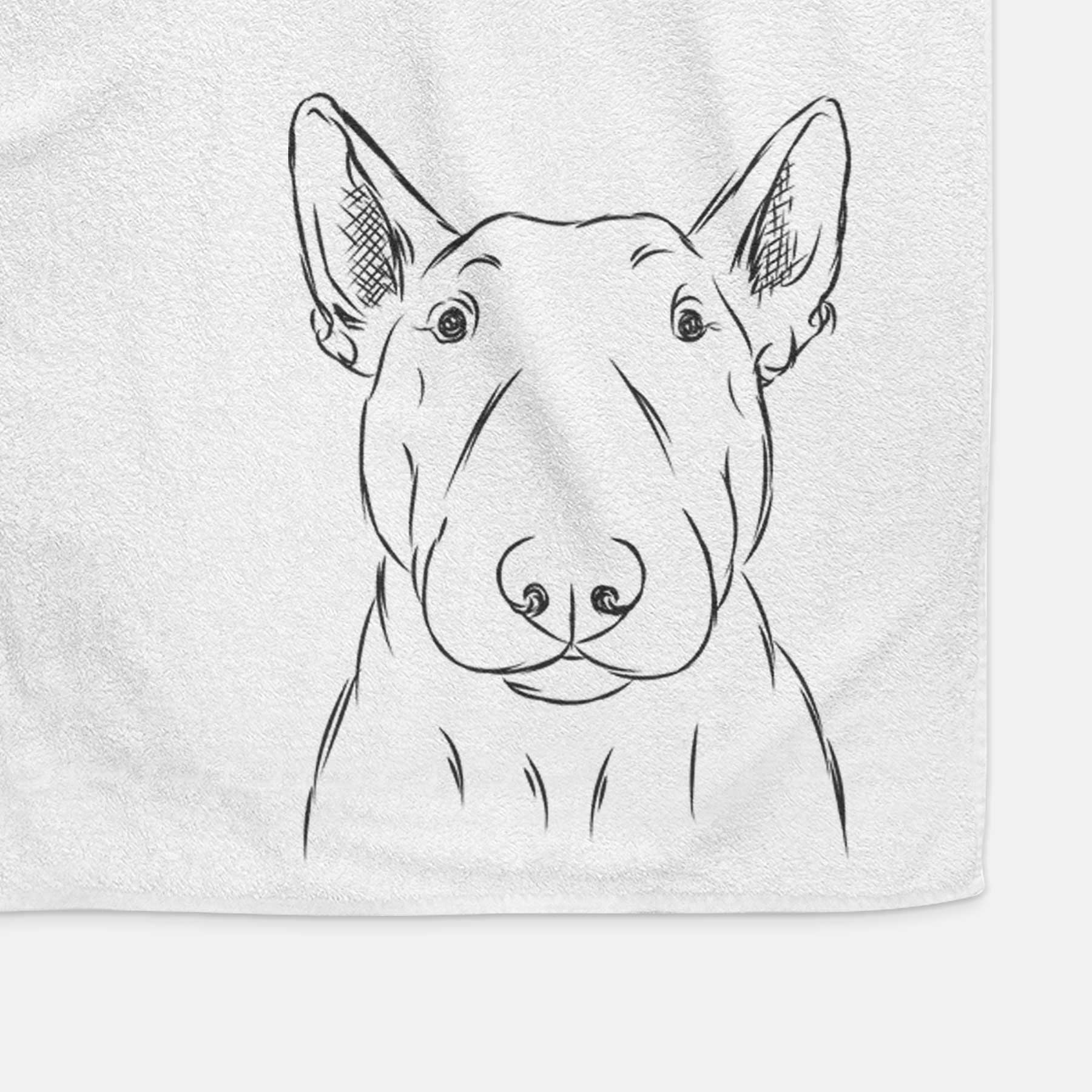 Jett the Bull Terrier Decorative Hand Towel