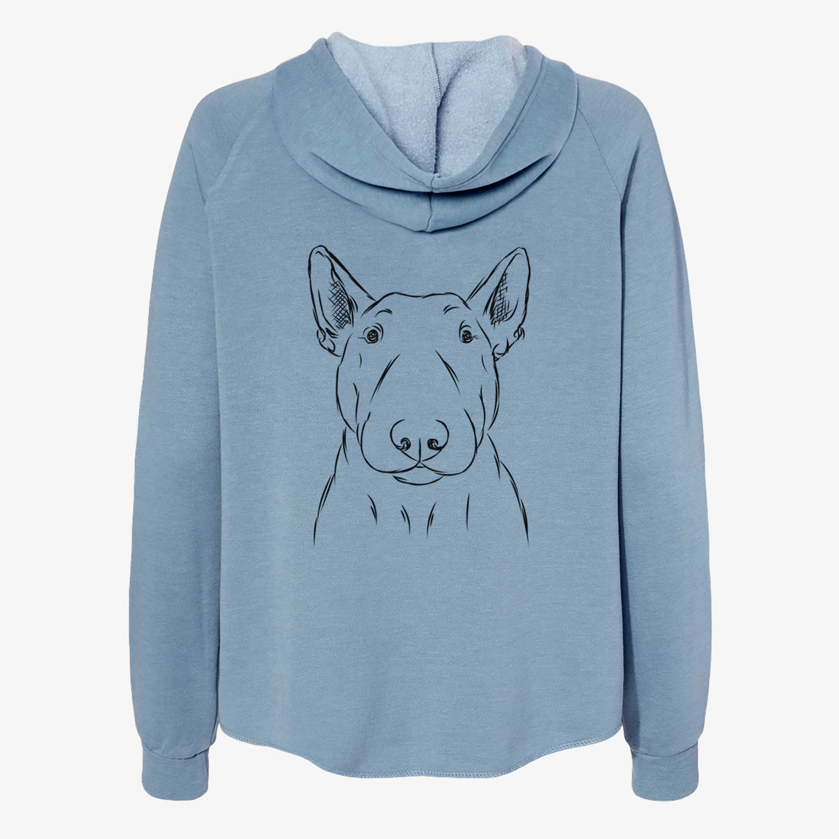 Jett the Bull Terrier - Women's Cali Wave Zip-Up Sweatshirt