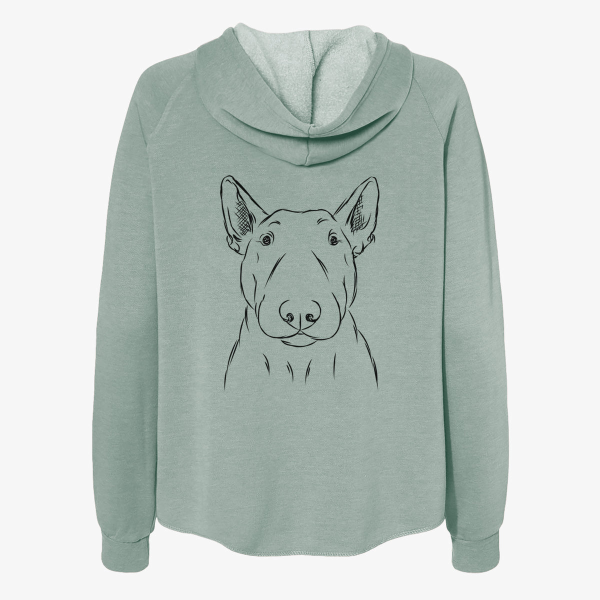 Jett the Bull Terrier - Women's Cali Wave Zip-Up Sweatshirt