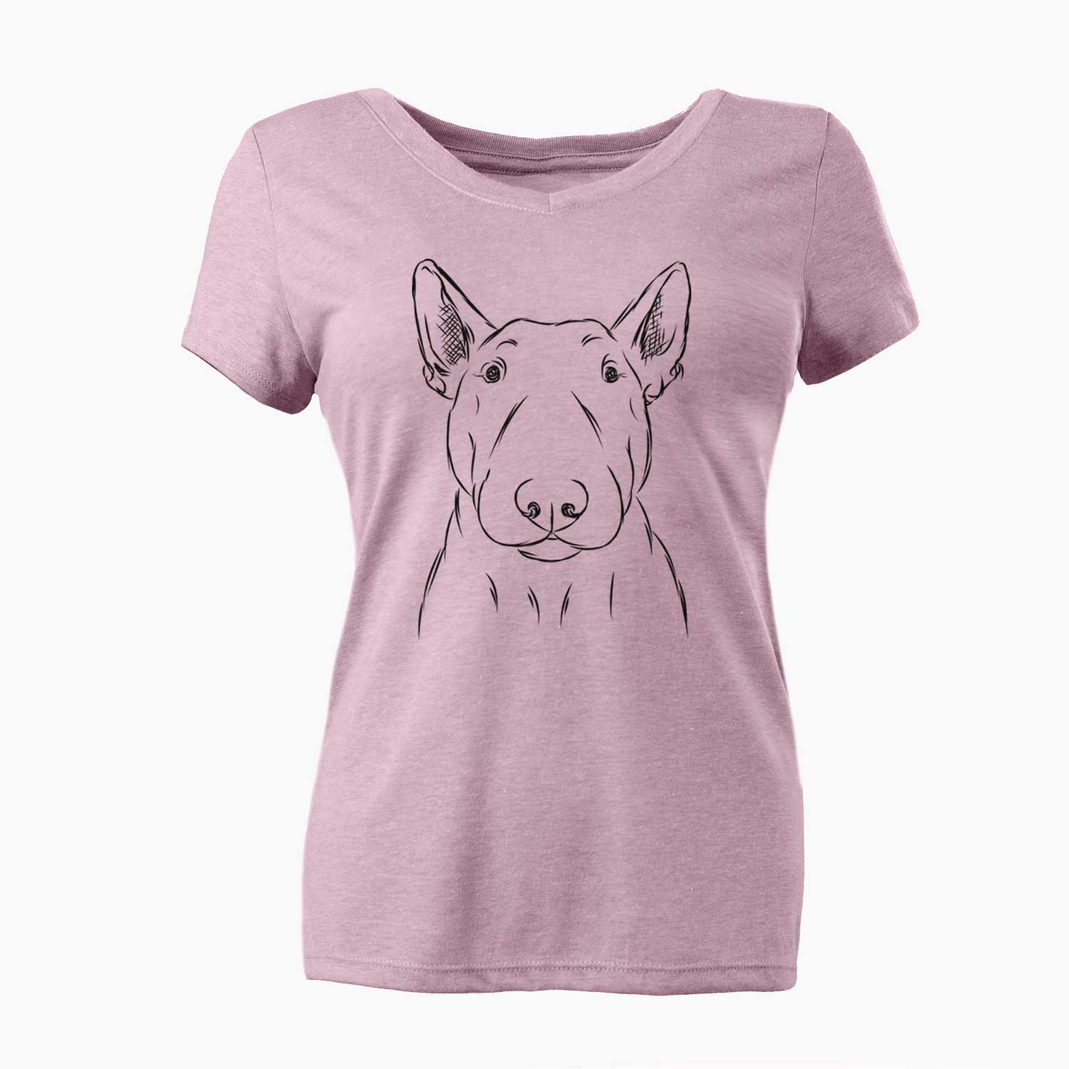 Bare Jett the Bull Terrier - Women's V-neck Shirt