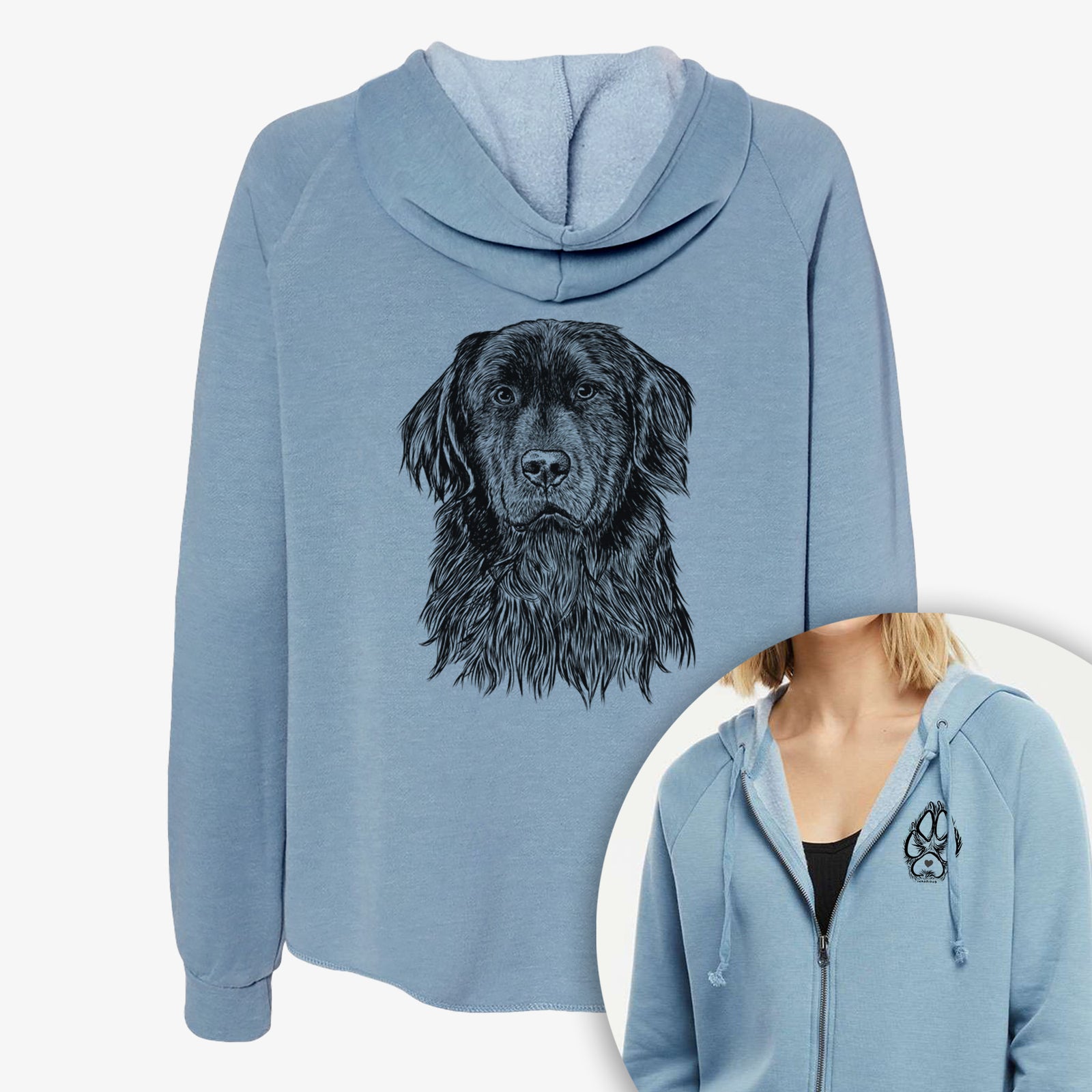 Jinx the Newfoundland - Women's Cali Wave Zip-Up Sweatshirt