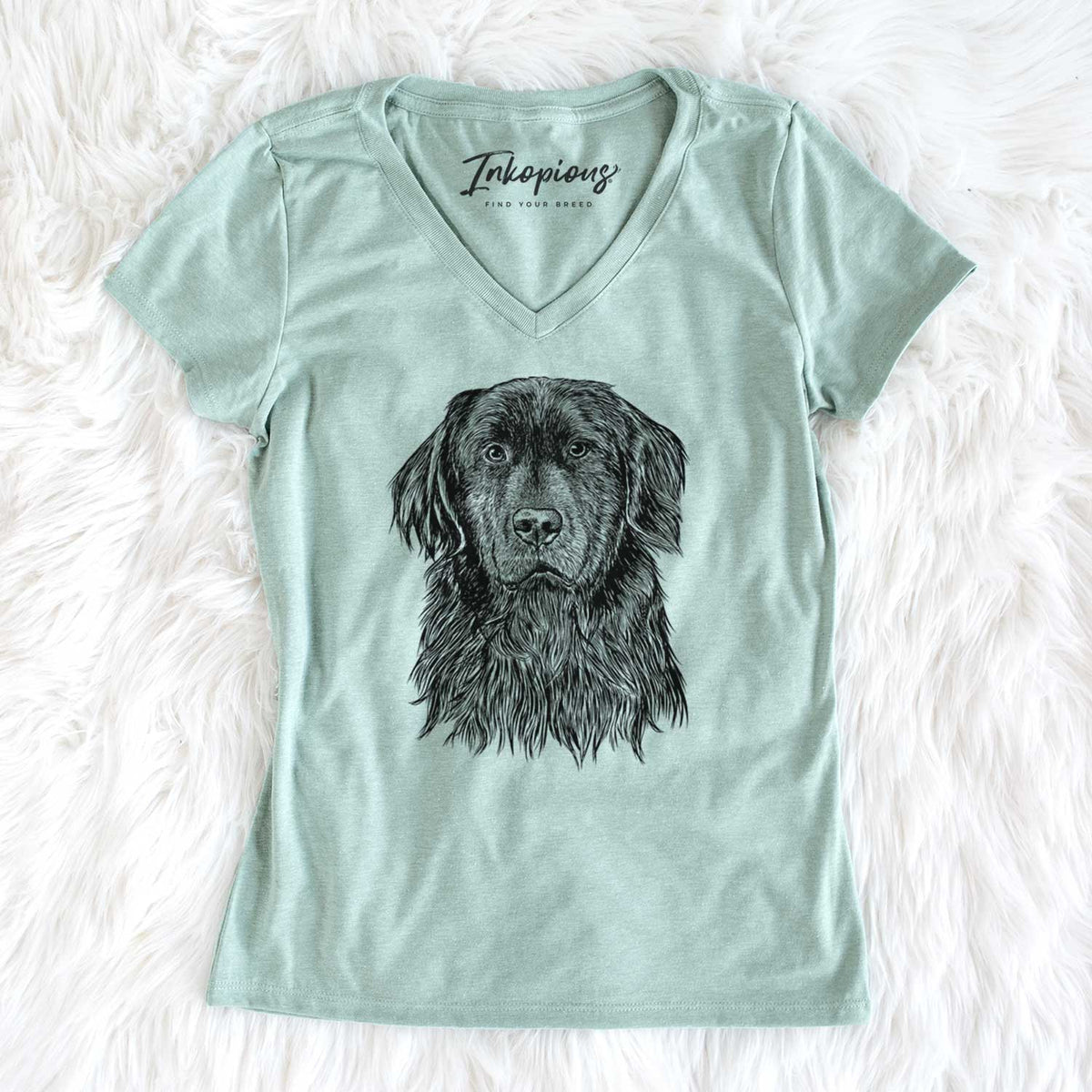 Bare Jinx the Newfoundland - Women&#39;s V-neck Shirt