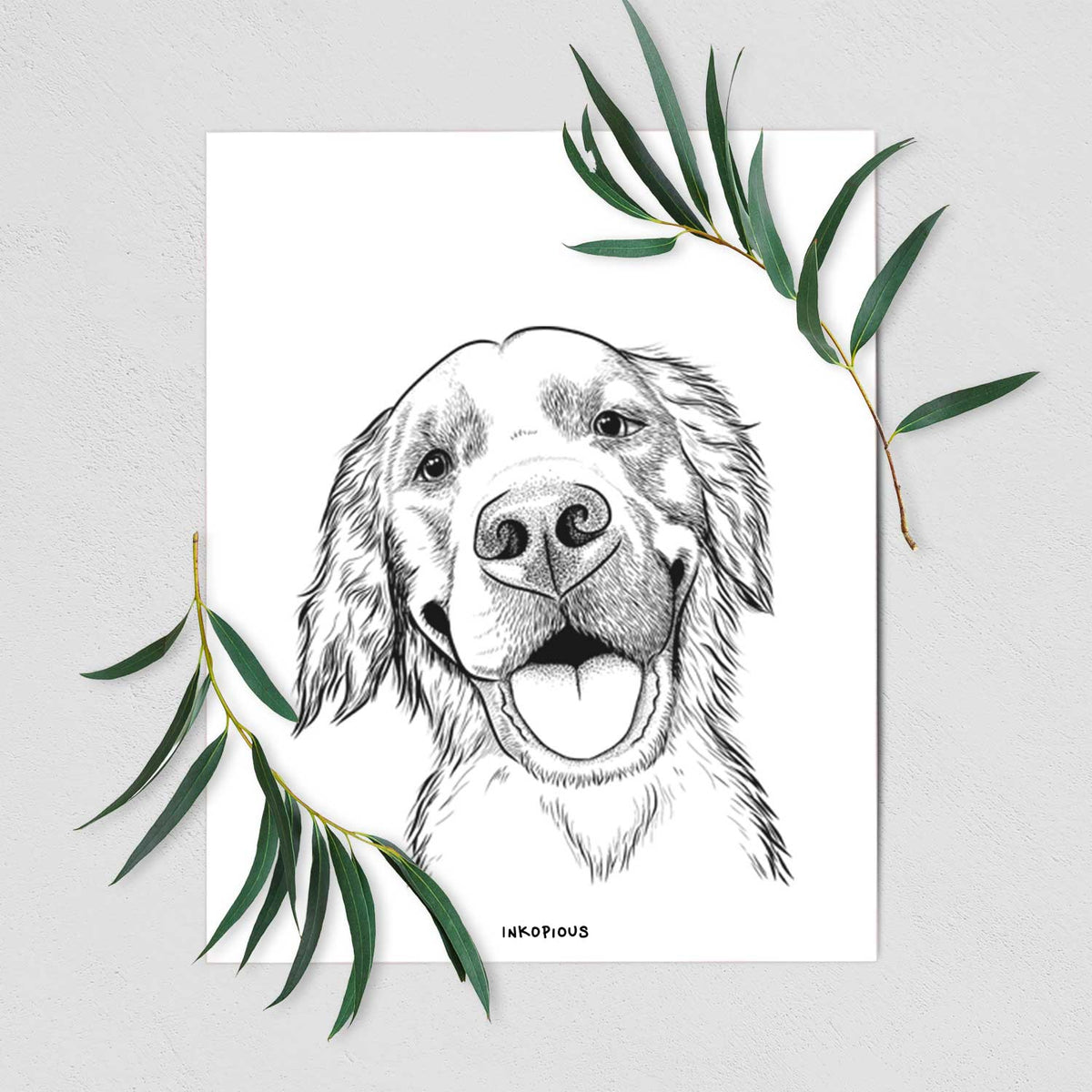 Jordy the Golden Retriever Art Print