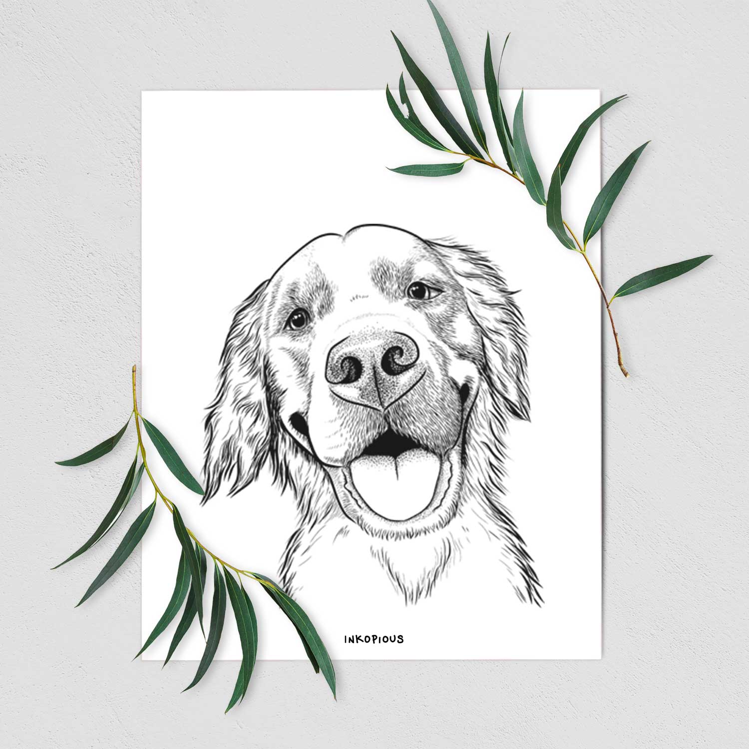Jordy the Golden Retriever Art Print