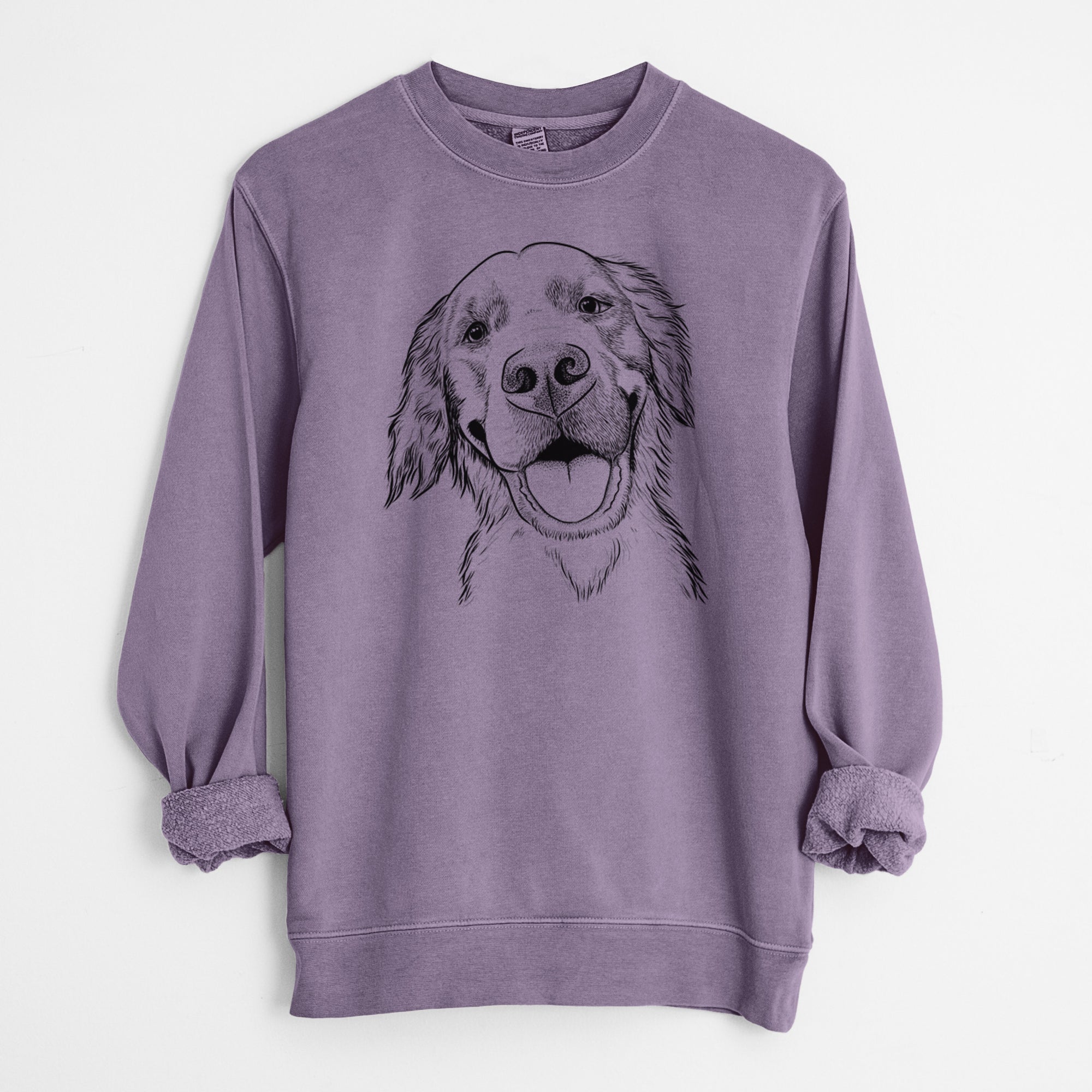 Bare Jordy the Golden Retriever - Unisex Pigment Dyed Crew Sweatshirt