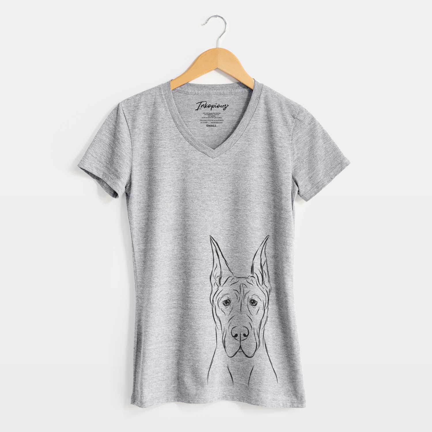 Bare Jude the Great Dane - Women's V-neck Shirt