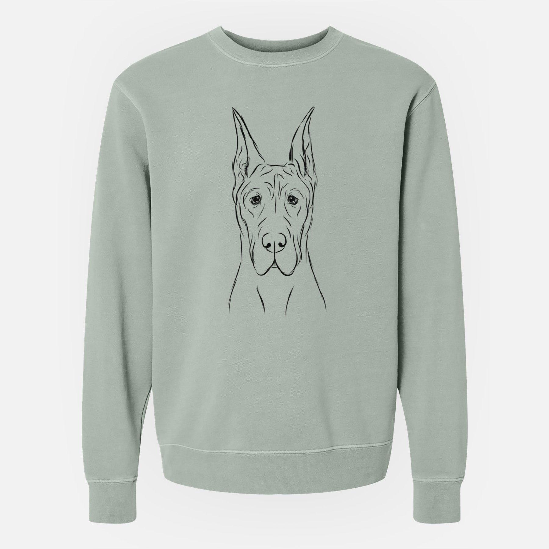 Bare Jude the Great Dane - Unisex Pigment Dyed Crew Sweatshirt