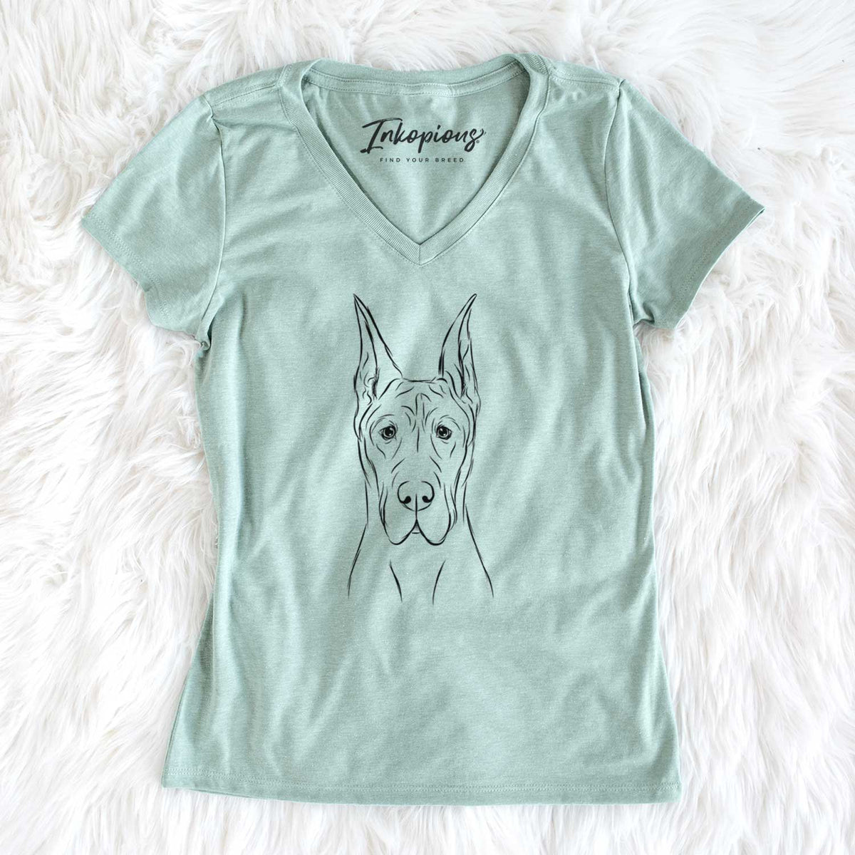 Bare Jude the Great Dane - Women&#39;s V-neck Shirt