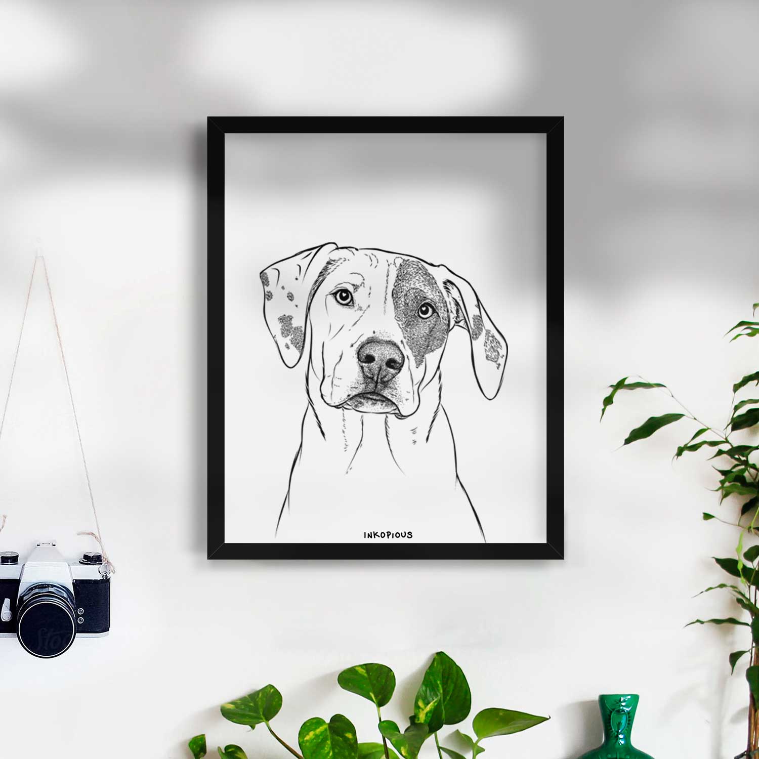 Julio the Dogo Argentino Mix Art Print