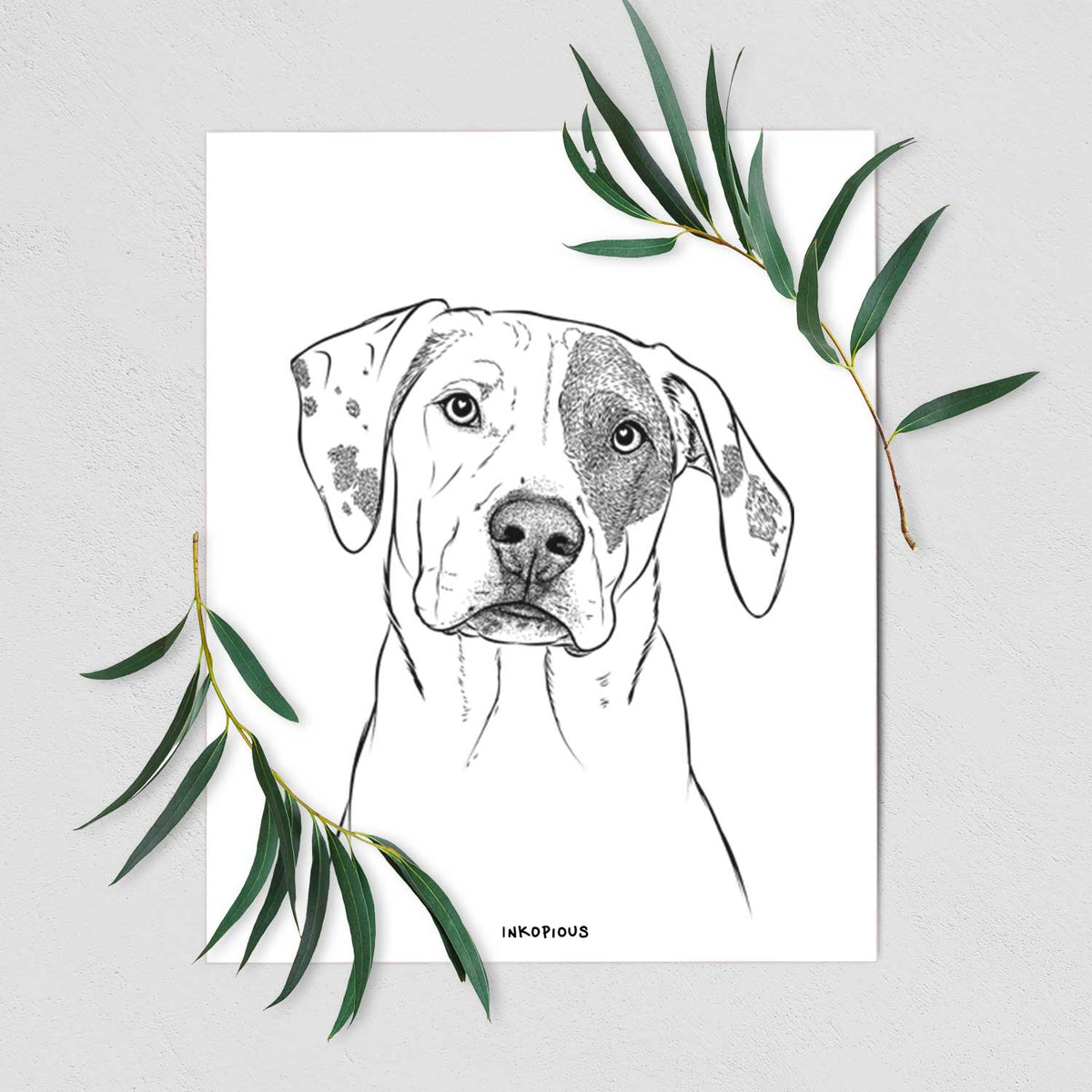 Julio the Dogo Argentino Mix Art Print