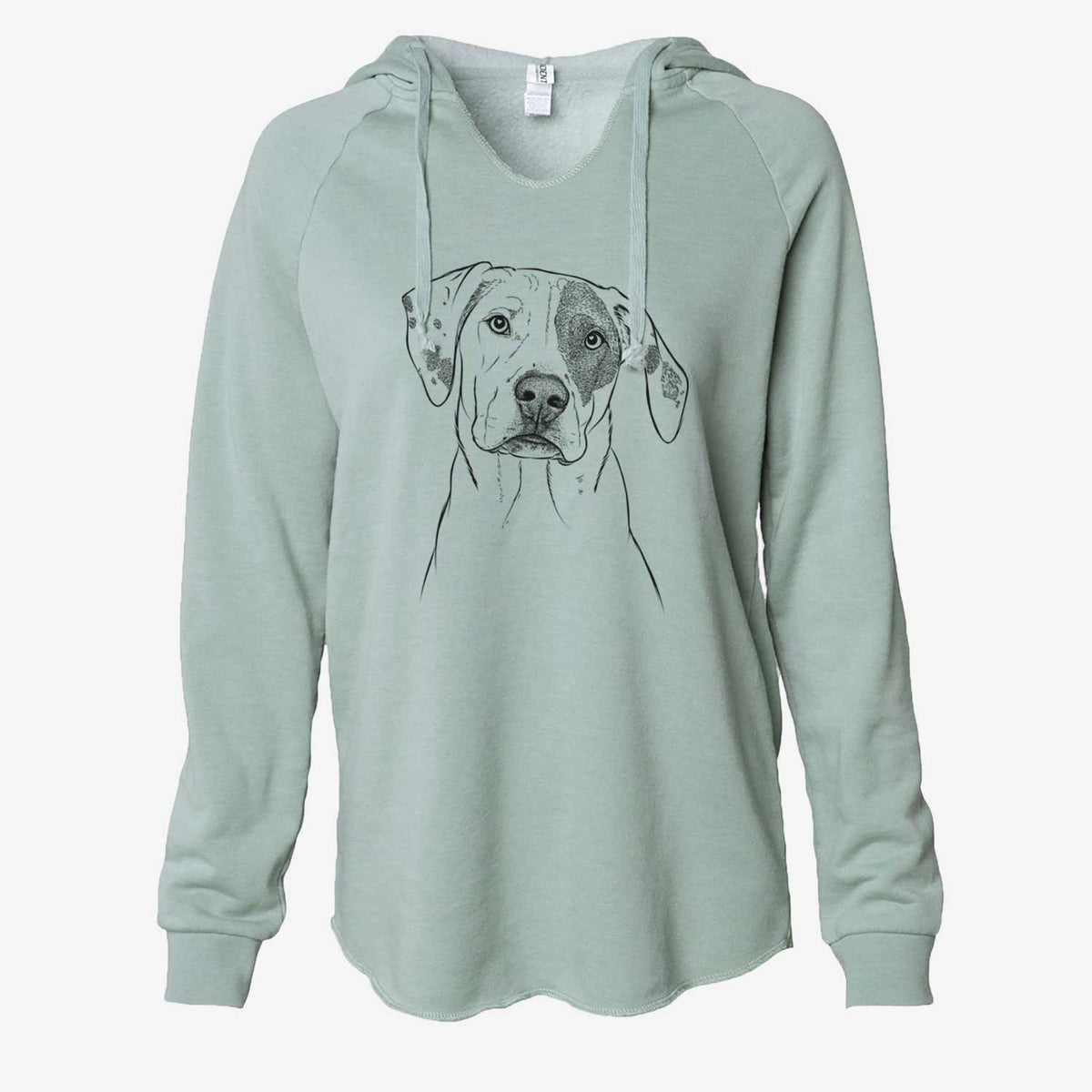 Julio the Dogo Argentino Mix - Cali Wave Hooded Sweatshirt