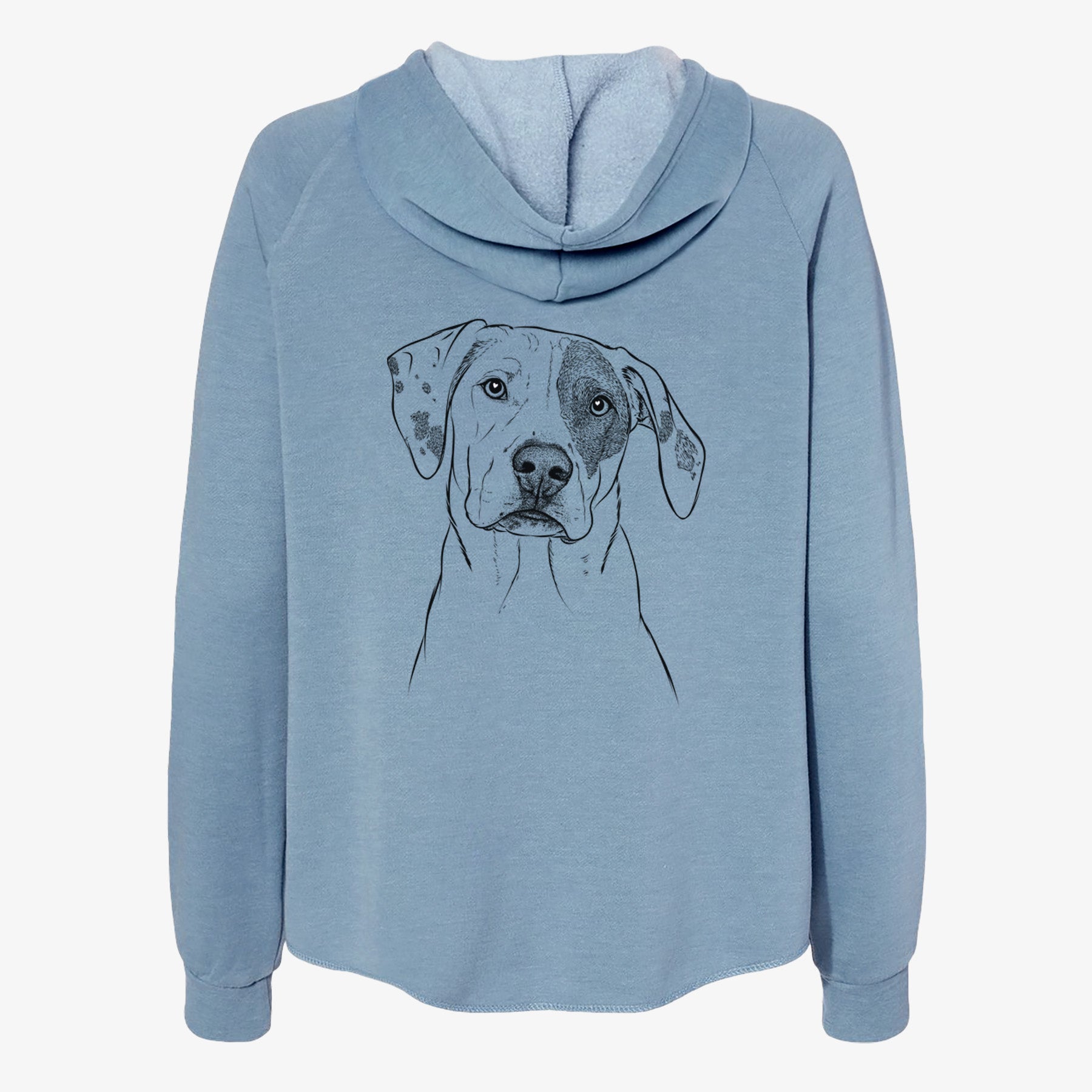 Julio the Dogo Argentino Mix - Women's Cali Wave Zip-Up Sweatshirt