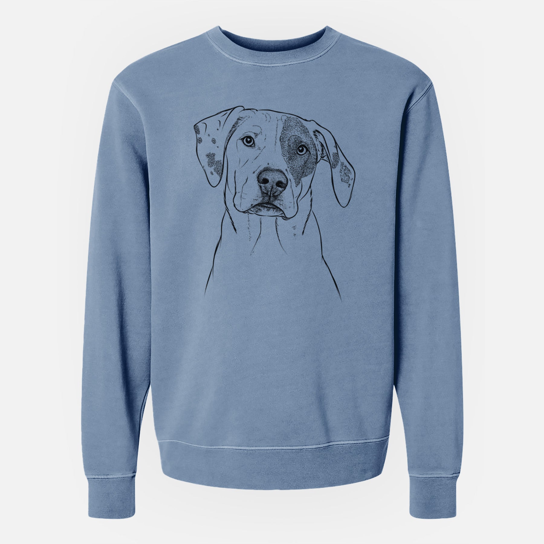 Bare Julio the Dogo Argentino Mix - Unisex Pigment Dyed Crew Sweatshirt