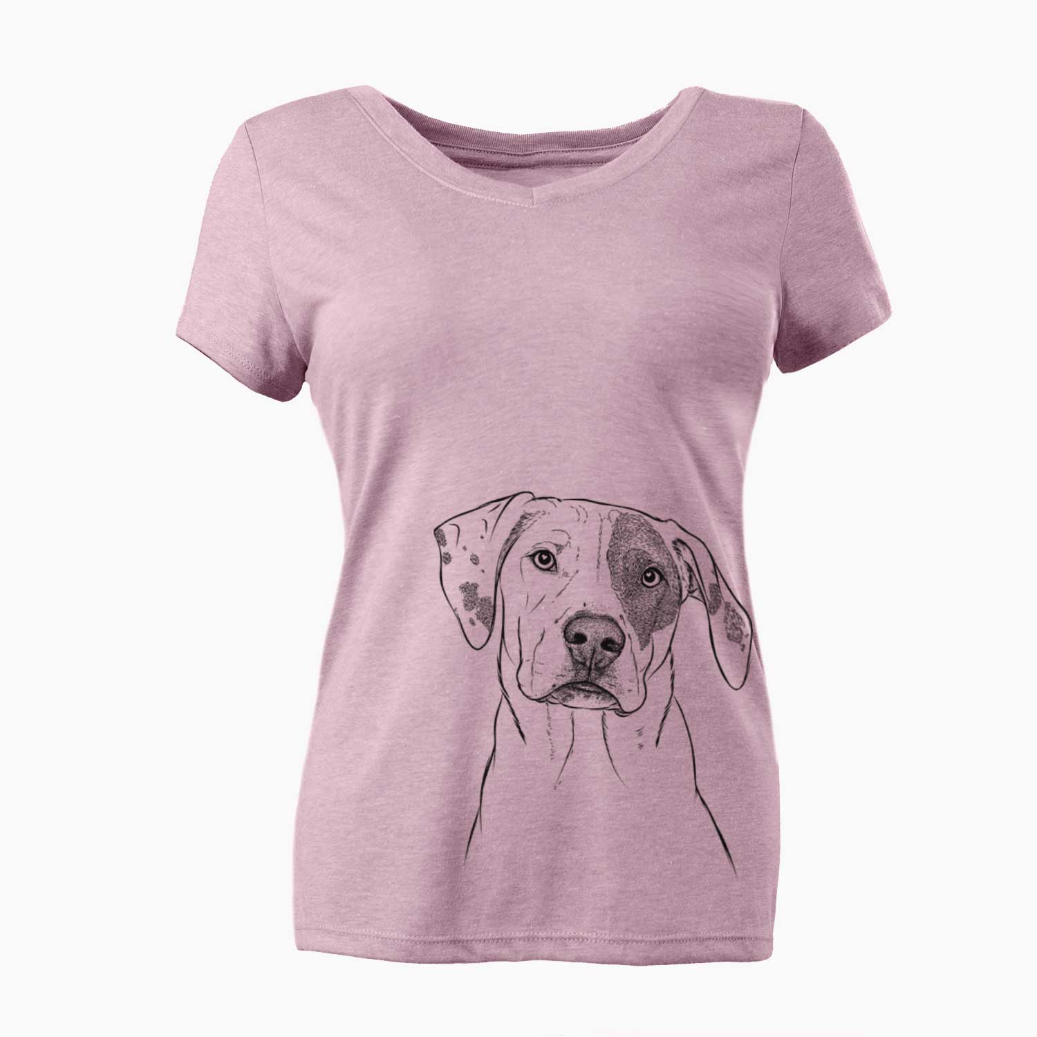 Bare Julio the Dogo Argentino Mix - Women's V-neck Shirt