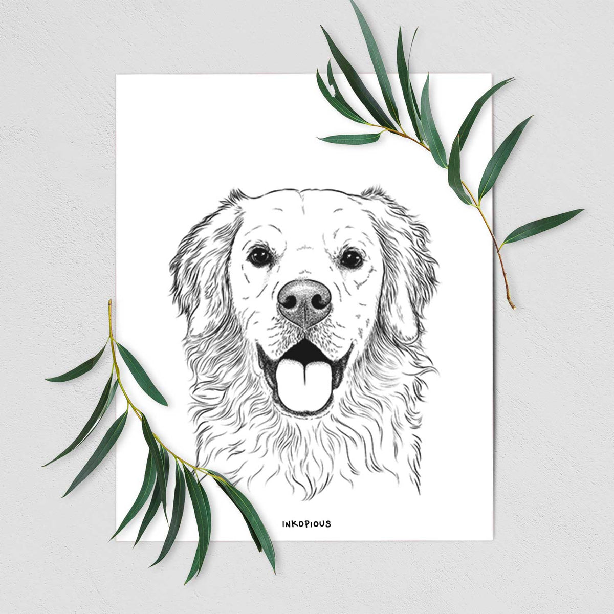 Juniper the Golden Retriever Art Print