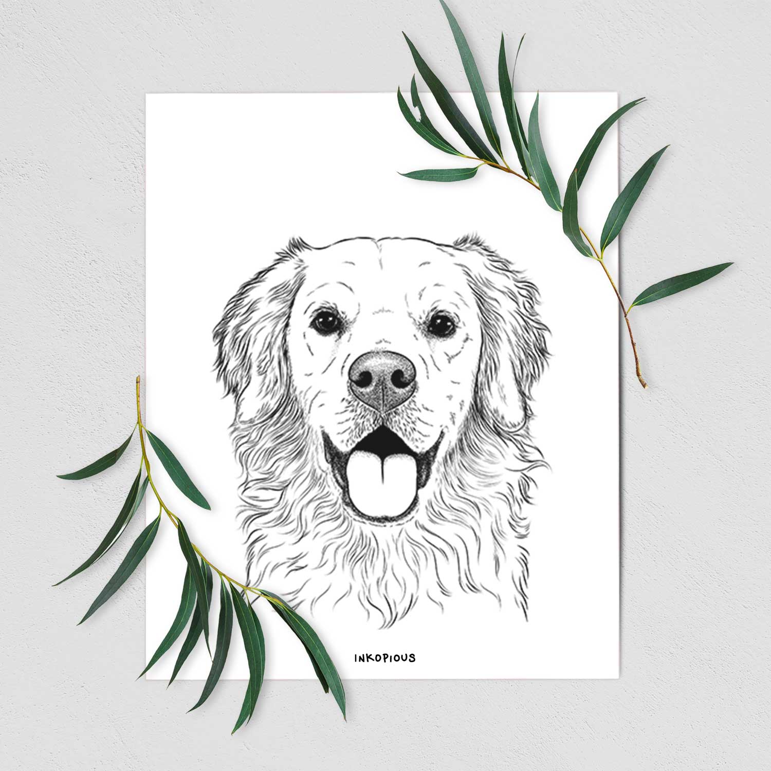 Juniper the Golden Retriever Art Print