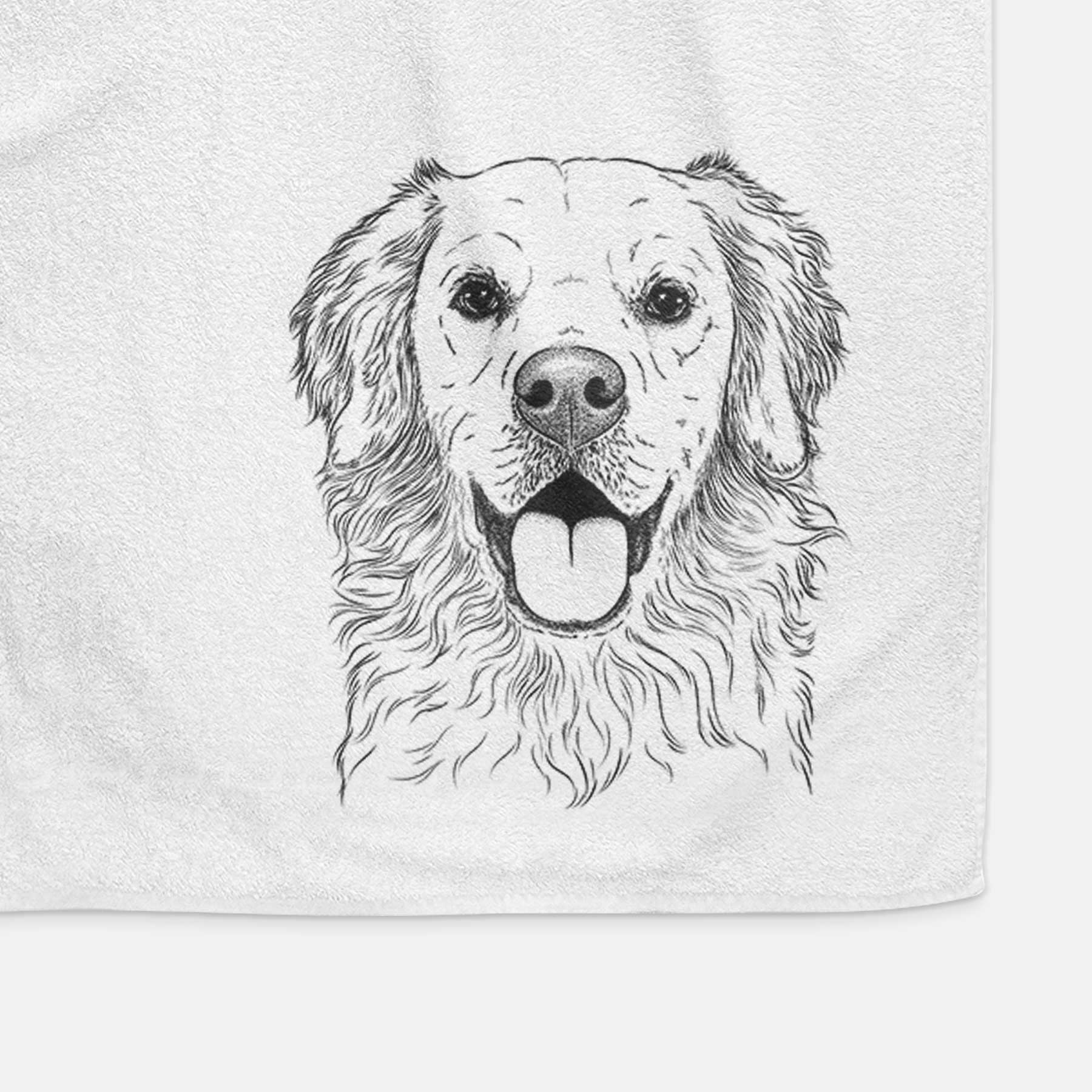 Juniper the Golden Retriever Decorative Hand Towel