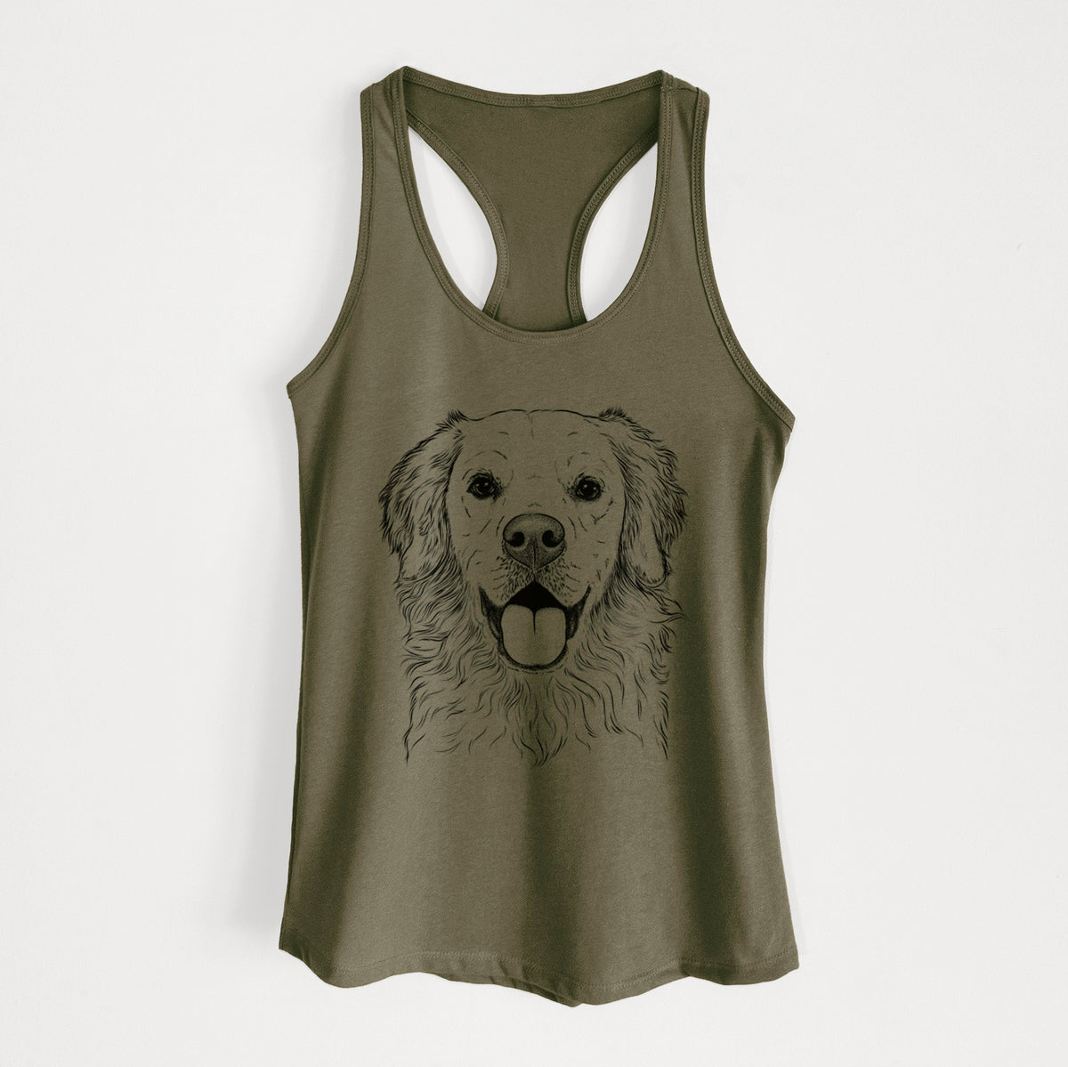 Juniper the Golden Retriever - Women's Racerback Tanktop
