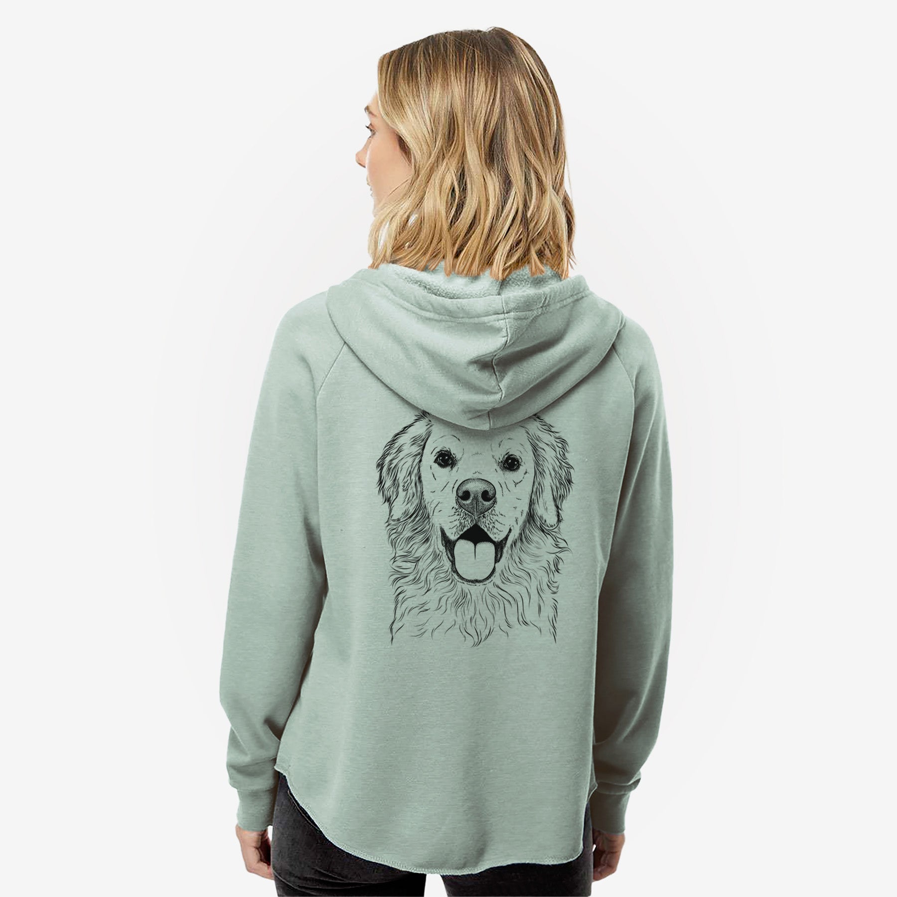 Juniper the Golden Retriever - Women's Cali Wave Zip-Up Sweatshirt