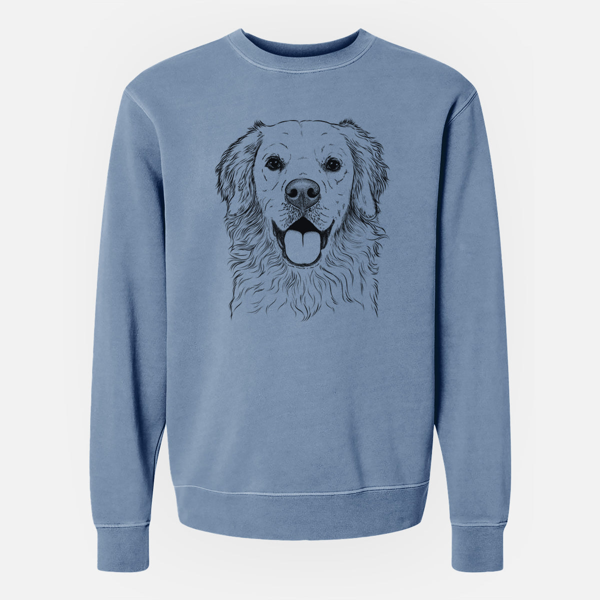 Bare Juniper the Golden Retriever - Unisex Pigment Dyed Crew Sweatshirt