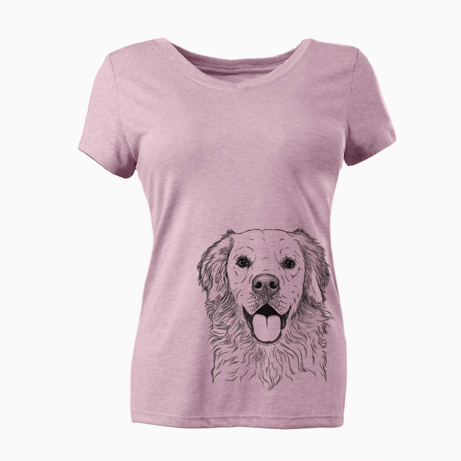Bare Juniper the Golden Retriever - Women's V-neck Shirt