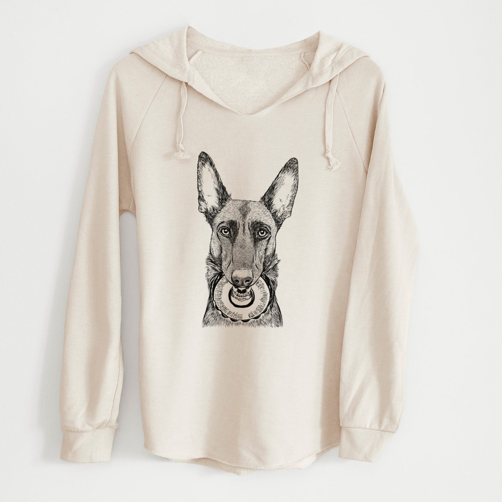 Bare Juno the Belgian Malinois - Cali Wave Hooded Sweatshirt