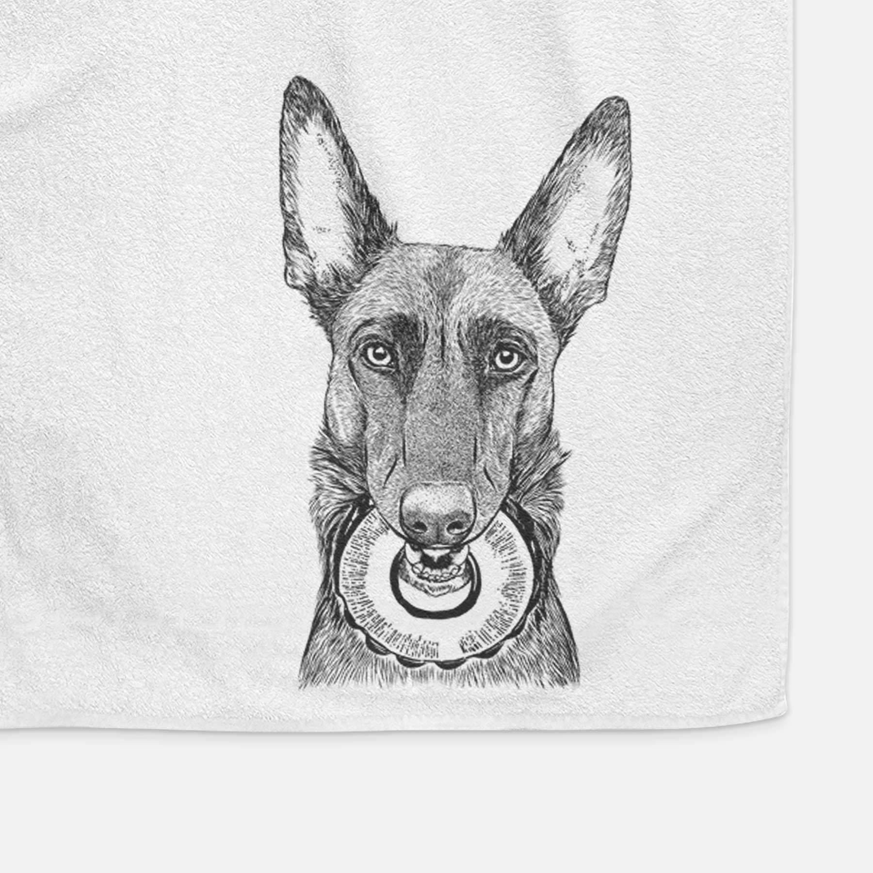 Juno the Belgian Malinois Decorative Hand Towel