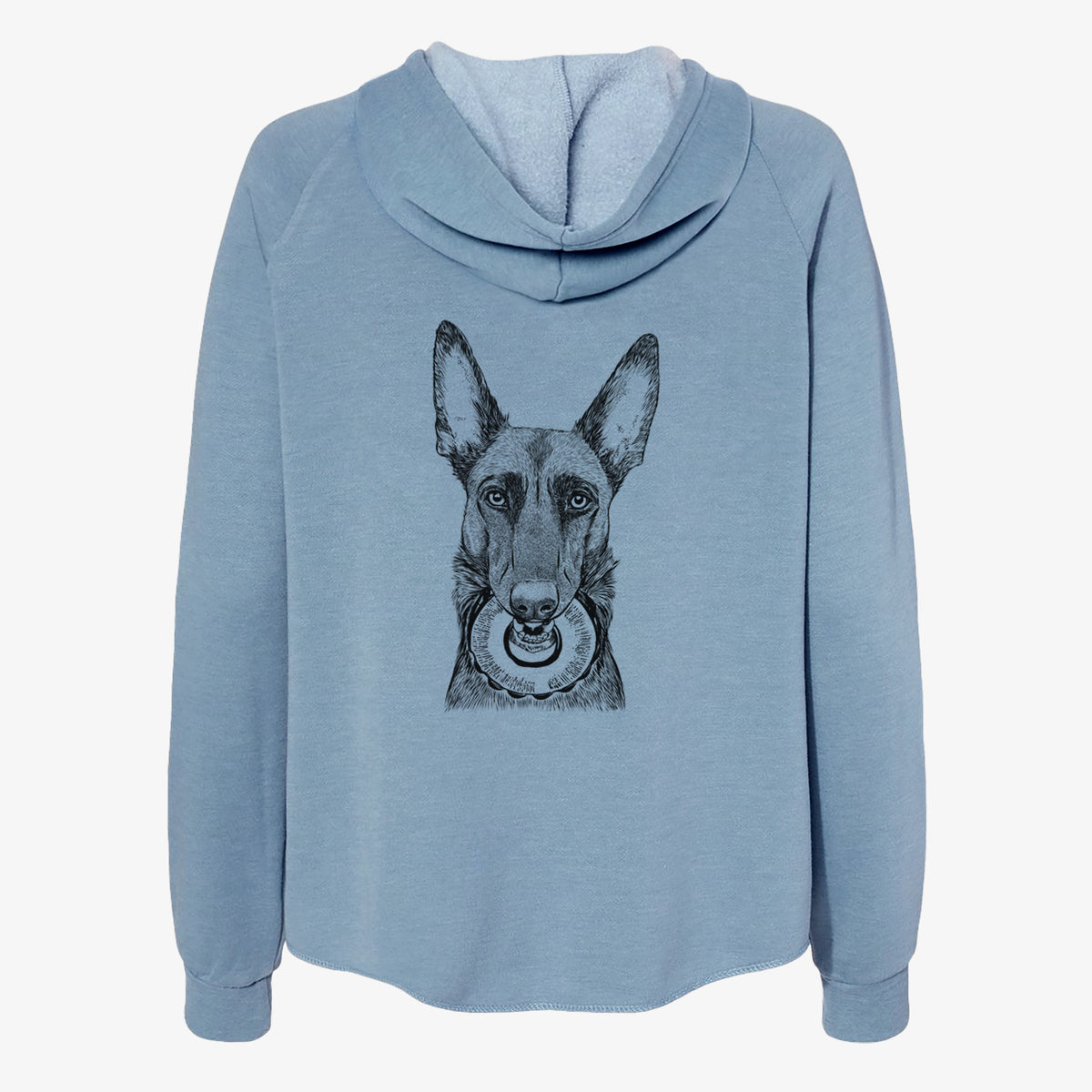 Juno the Belgian Malinois - Women's Cali Wave Zip-Up Sweatshirt