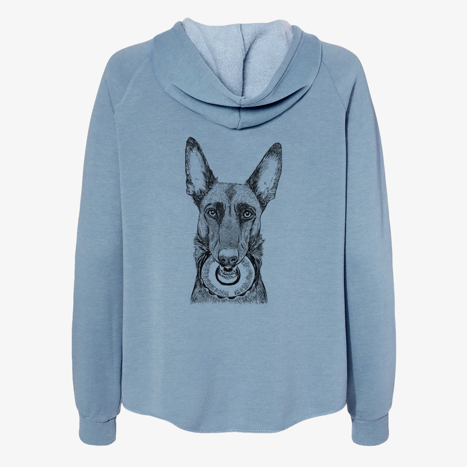 Juno the Belgian Malinois - Women's Cali Wave Zip-Up Sweatshirt