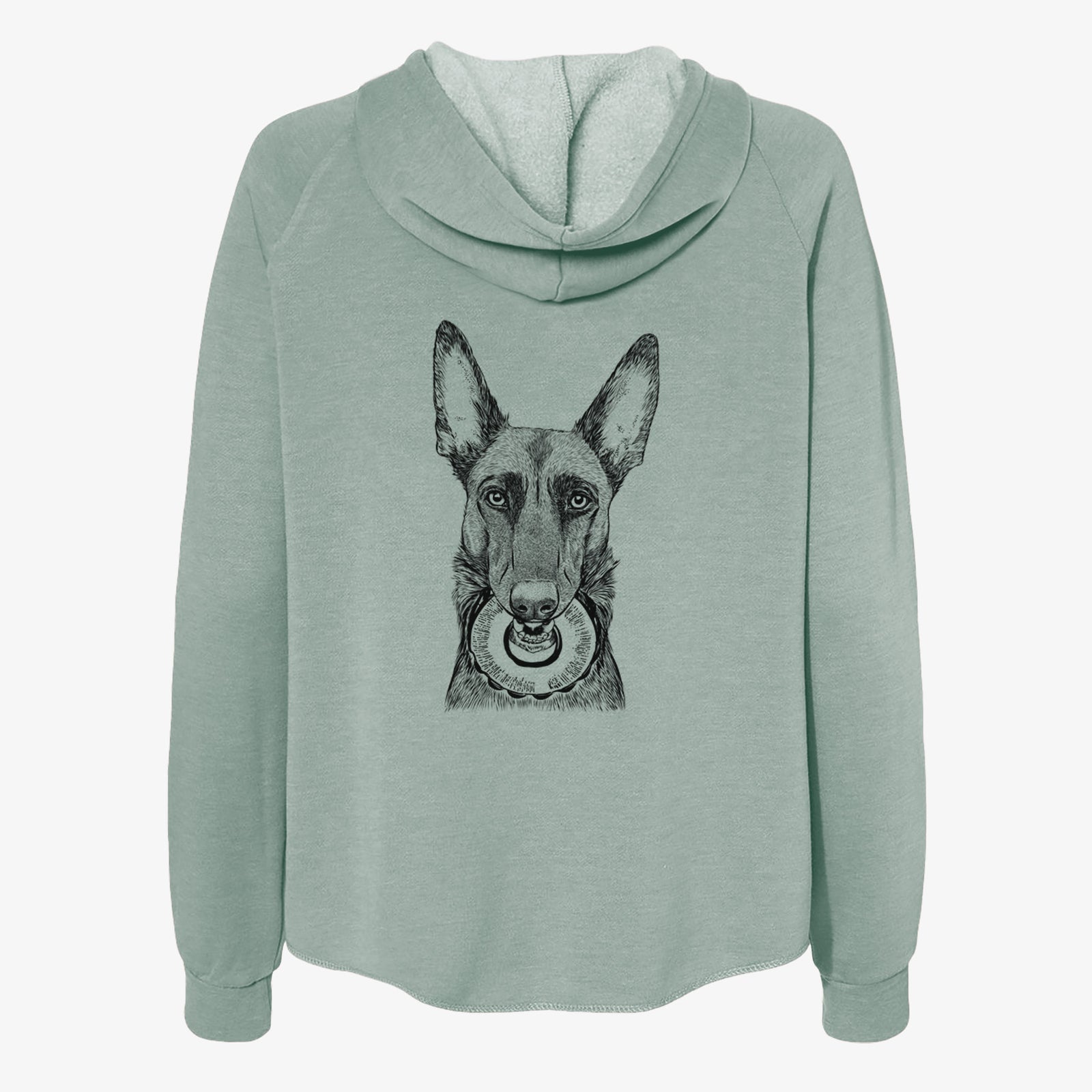 Juno the Belgian Malinois - Women's Cali Wave Zip-Up Sweatshirt