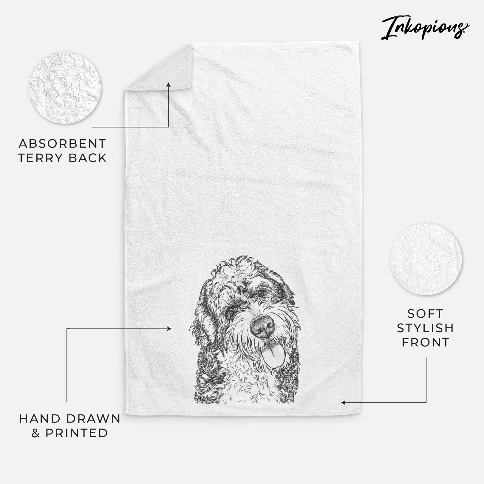 Kaci the Bernedoodle Decorative Hand Towel