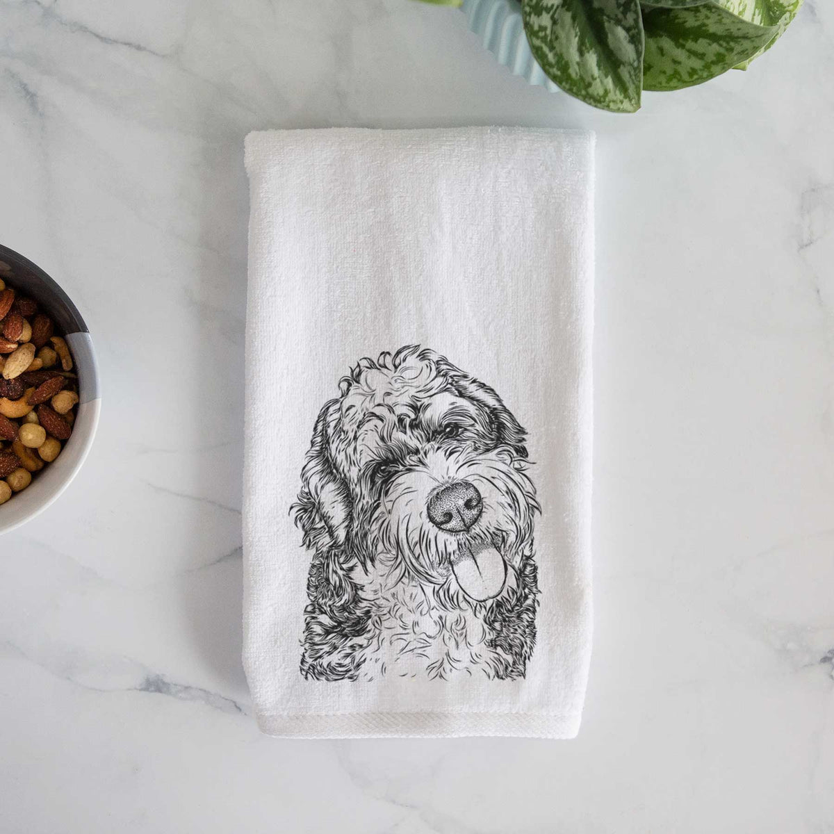 Kaci the Bernedoodle Decorative Hand Towel