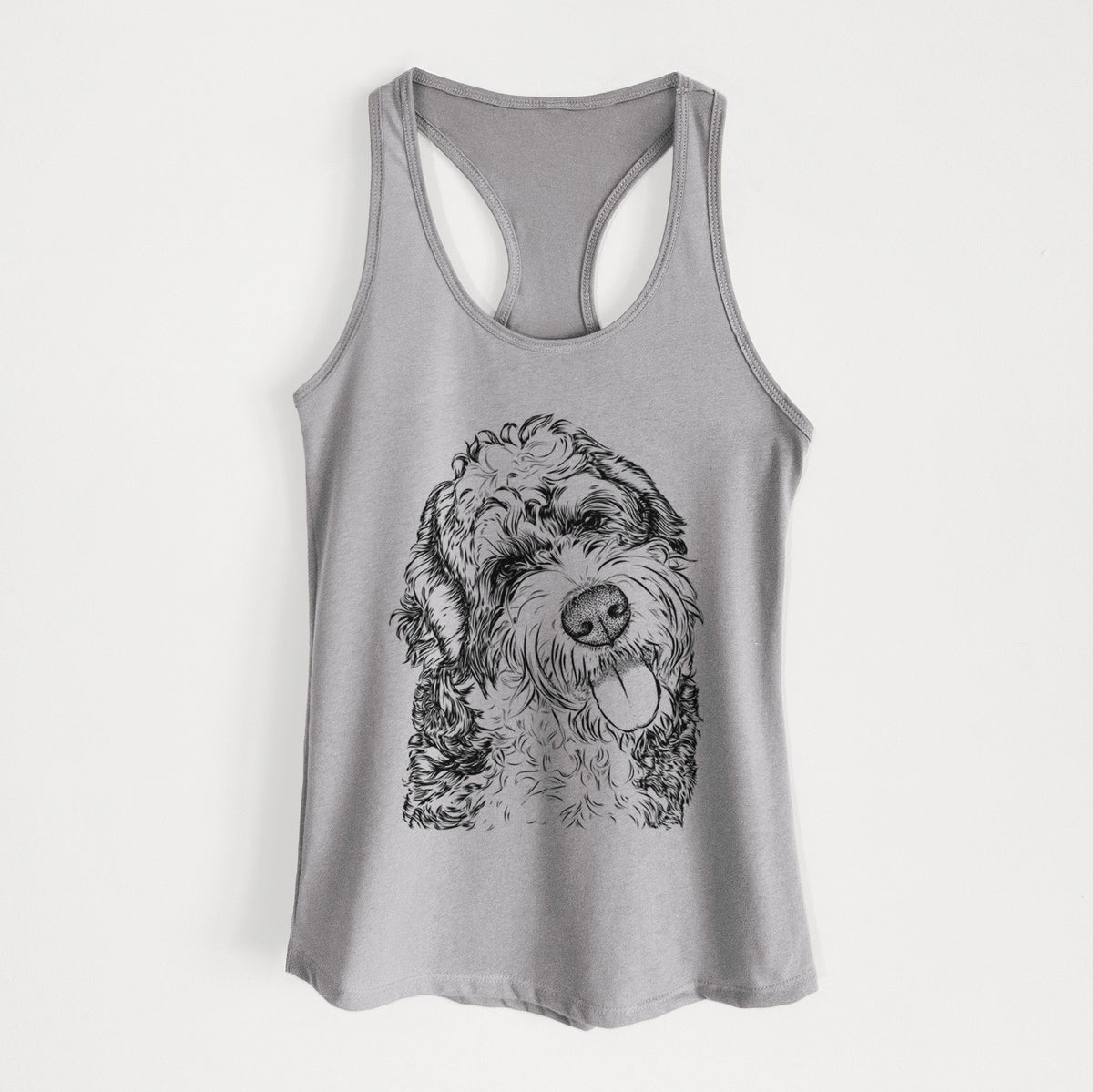 Kaci the Bernedoodle - Women&#39;s Racerback Tanktop