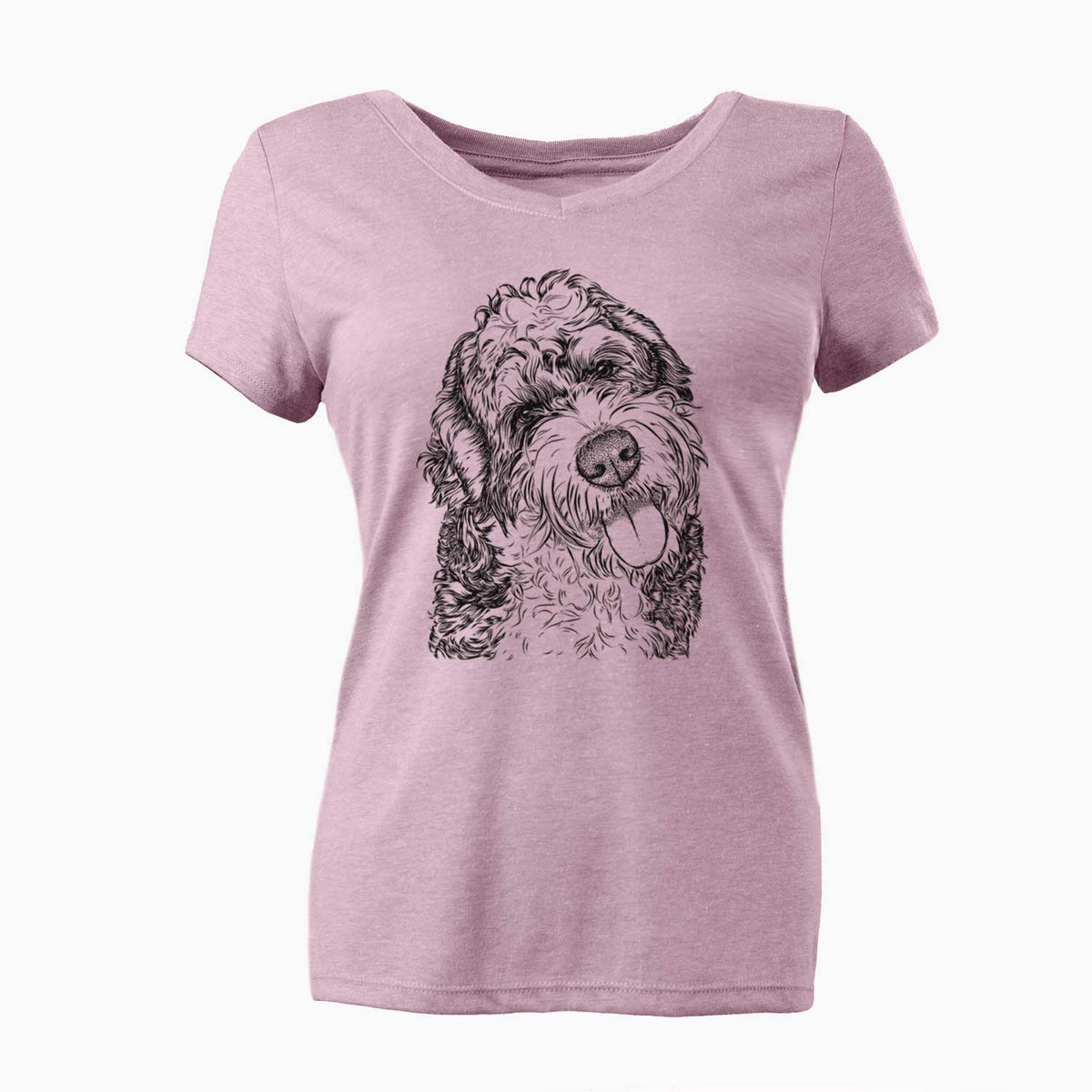 Bare Kaci the Bernedoodle - Women's V-neck Shirt