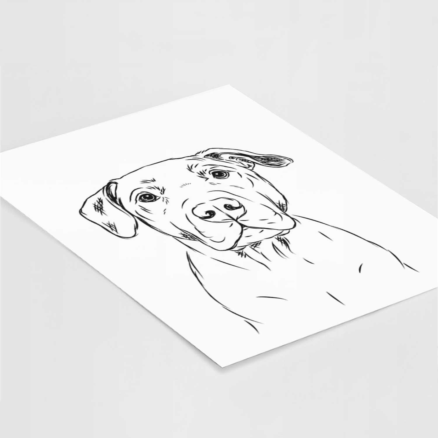 Kadin the Pitbull Art Print