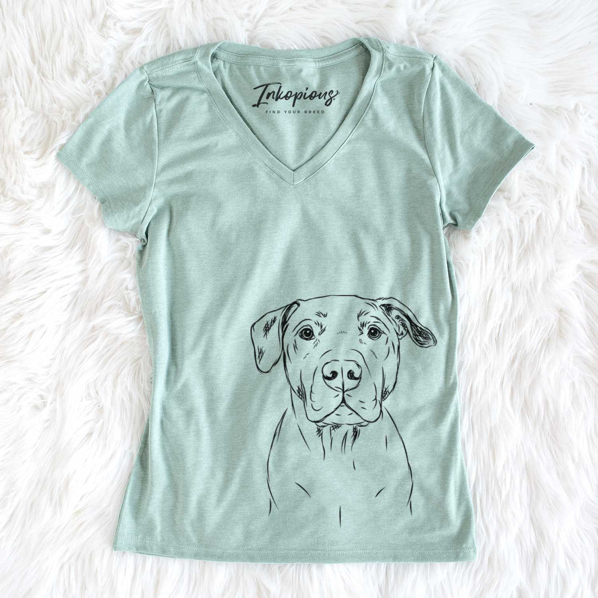 Kadin the Pitbull - Women&#39;s V-neck Shirt